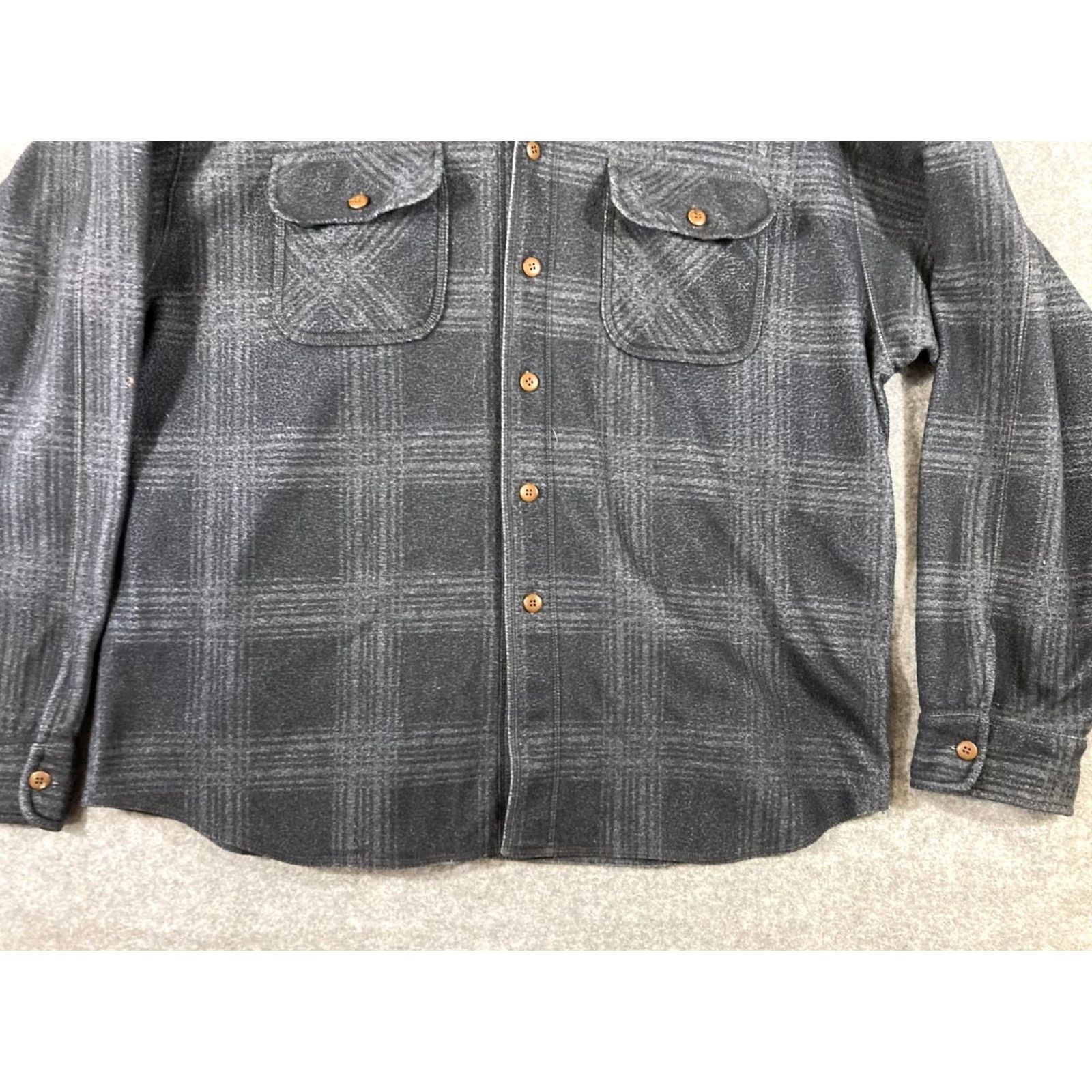 J.Crew J.CREW Button-Up Shirt Mens XL Gray Plaid Fleece Long Sleeve Pockets Outdoor Size US XL / EU 56 / 4 - 4 Thumbnail