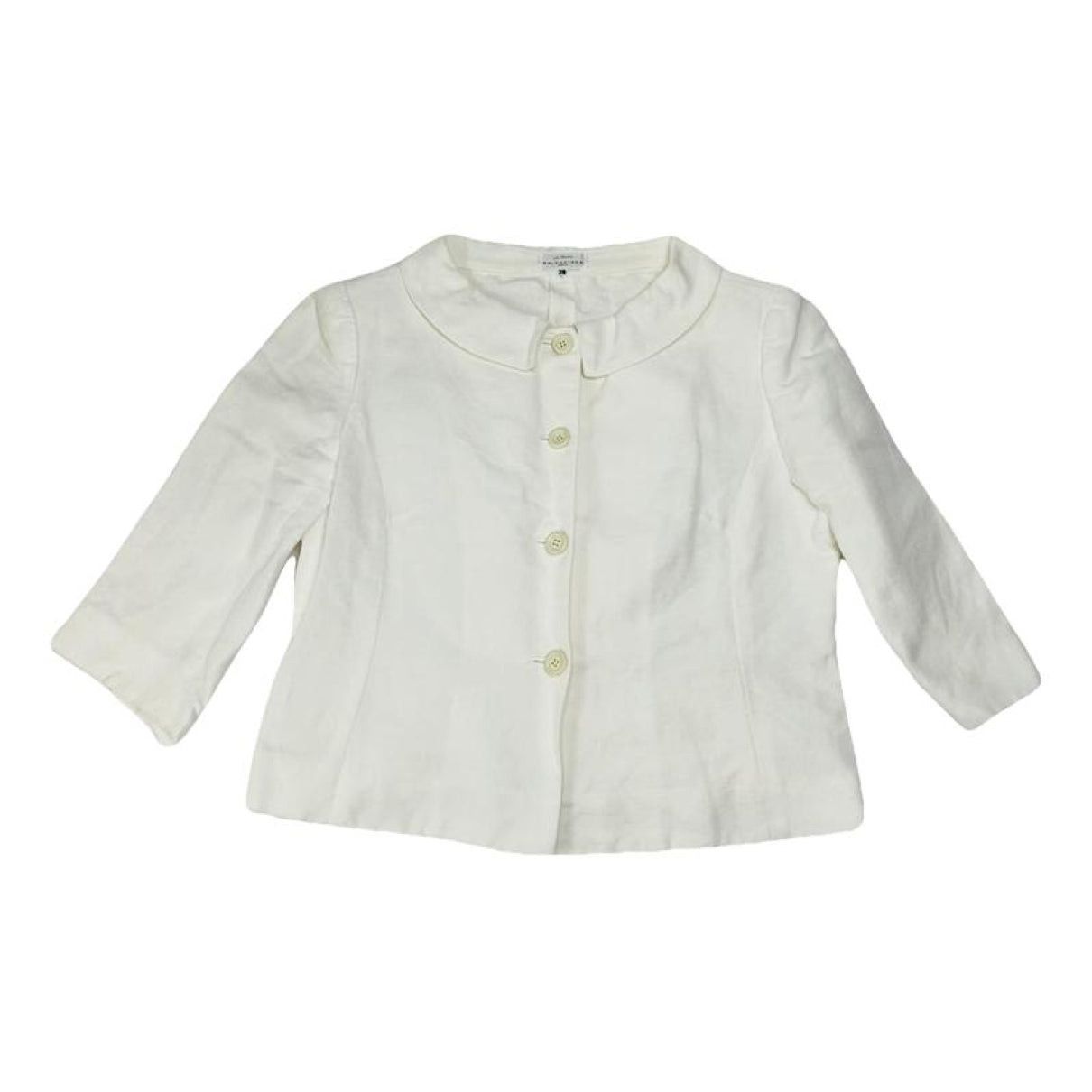Balenciaga White Denim - Jeans Top Size S / US 4 / IT 40 - 1 Thumbnail