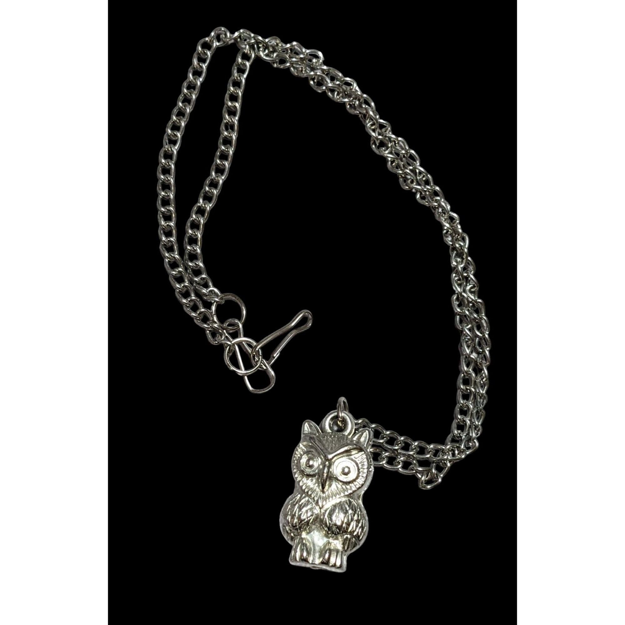 Other Silver Puffed Owl Necklace Size ONE SIZE - 1 Thumbnail