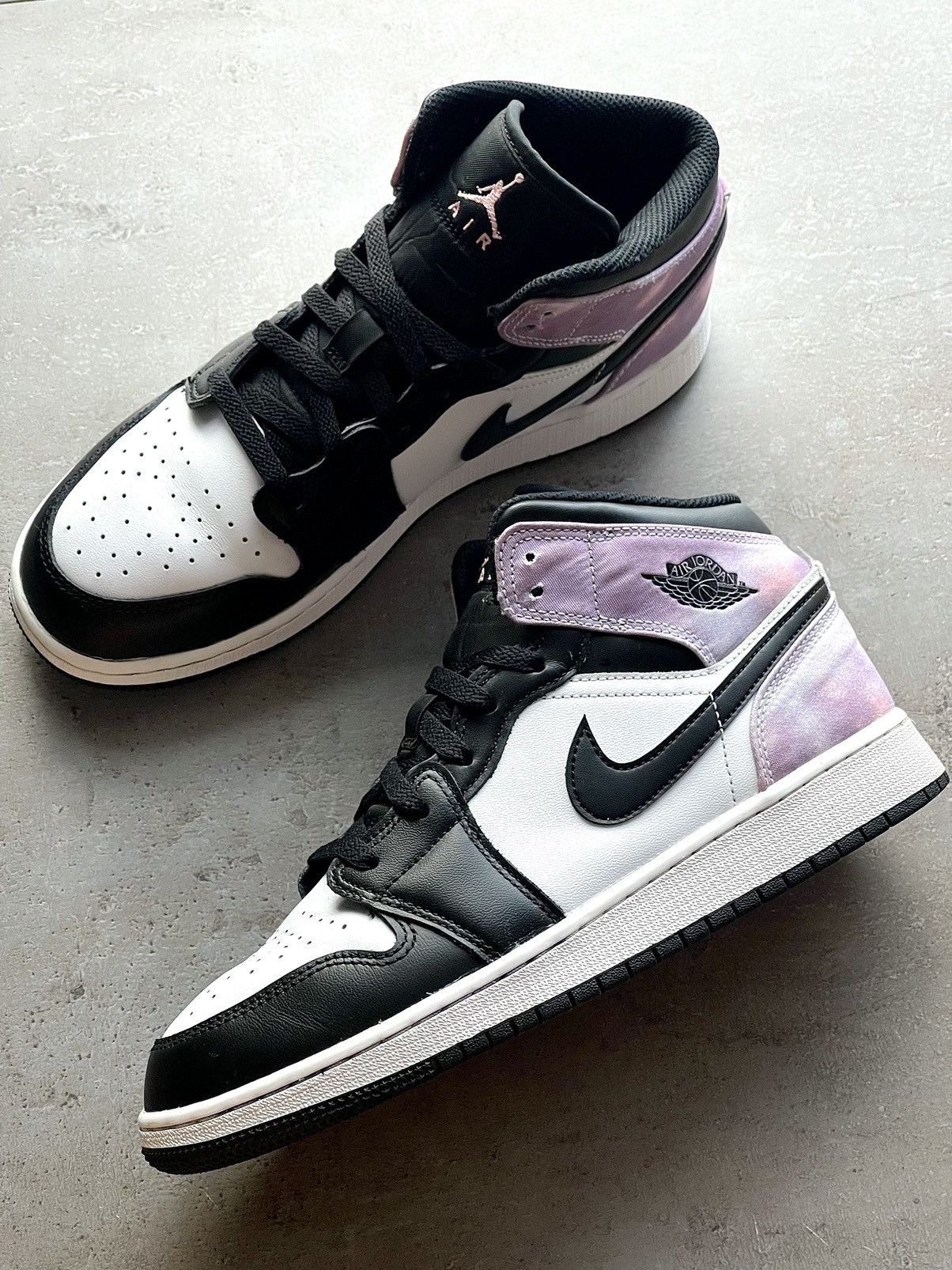 Jordan Brand Air Jordan 1 Mid GS “Tie Die” Bleached Coral White Sneakers Size US 7 / IT 37 - 3 Thumbnail