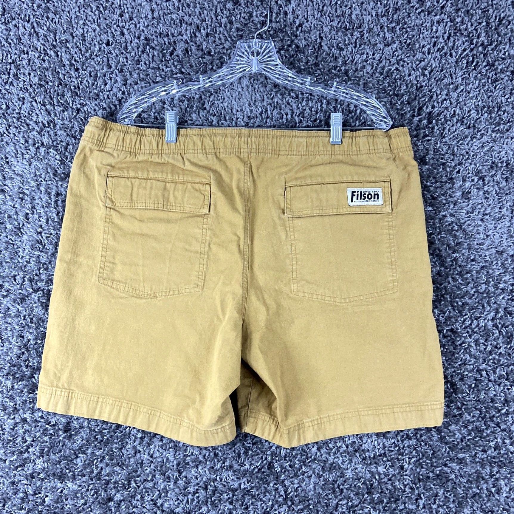 Filson VINTAGE Filson Chino Shorts Men’s Brown Large Elastic Drawstring Waistband Size US 33 - 7 Thumbnail