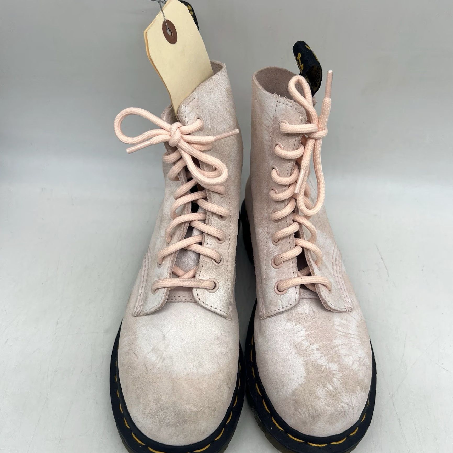 Dr. Martens VINTAGE Dr. Martens 1460 Boots Women Size 5 UK/EU 36 Pink Tie Dye Suede Punk Ankle Boots Size US 5 / IT 35 - 3 Thumbnail