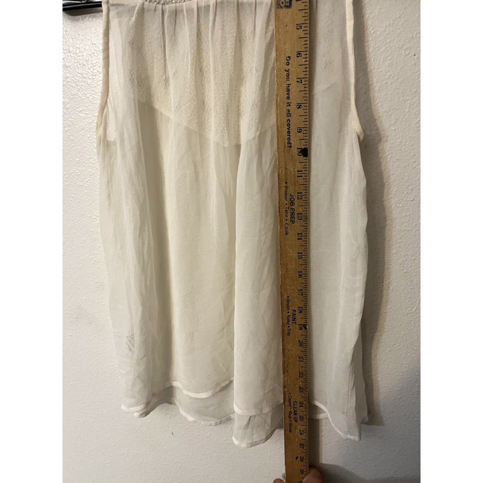 Zara Vintage Zara Trafaluc Womens Blouse Top M Ivory Sleeveless Round Neck Woven Bohemian Size M / US 6-8 / IT 42-44 - 4 Thumbnail