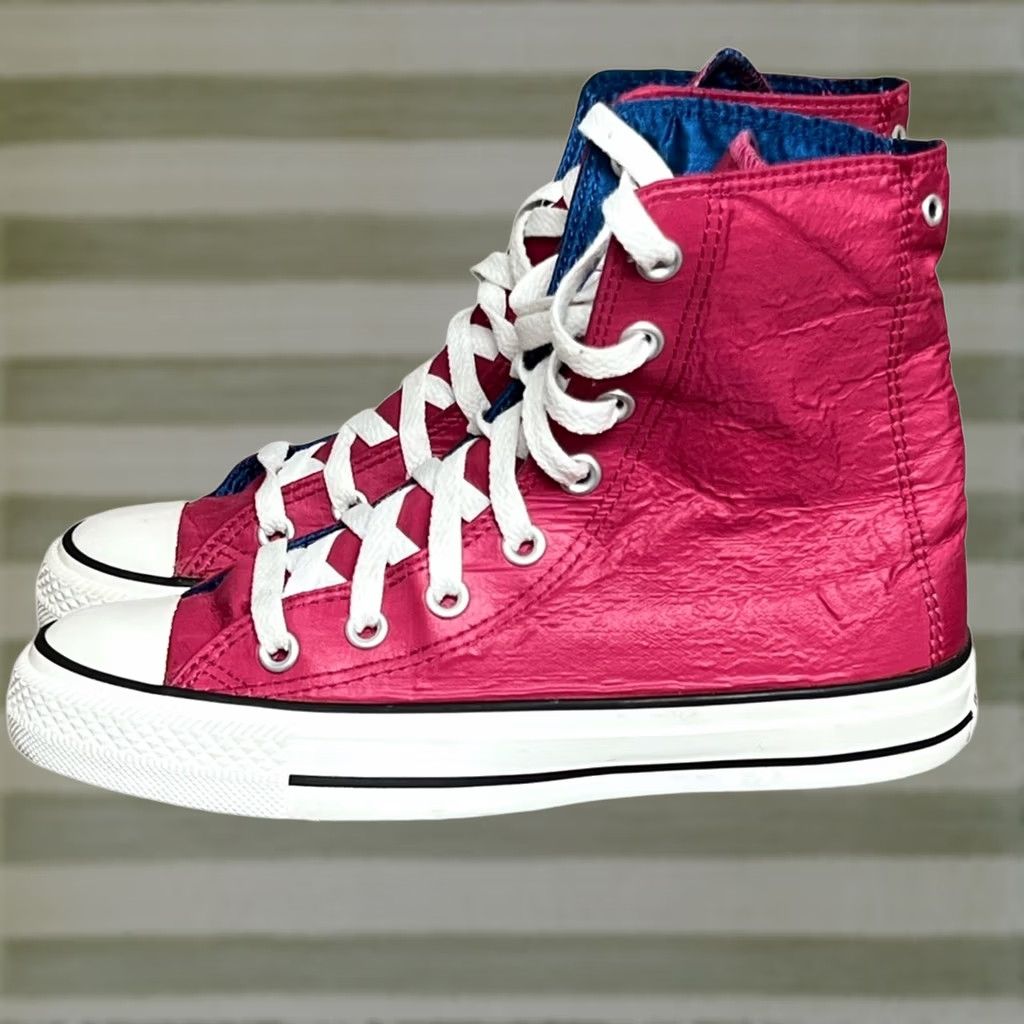 Converse CONVERSE Chuck Taylor ALL STAR Pink Blue Nylon Hi Sneakers Womens 6.5 WaterPROOF Size US 7 / IT 37 - 1 Thumbnail