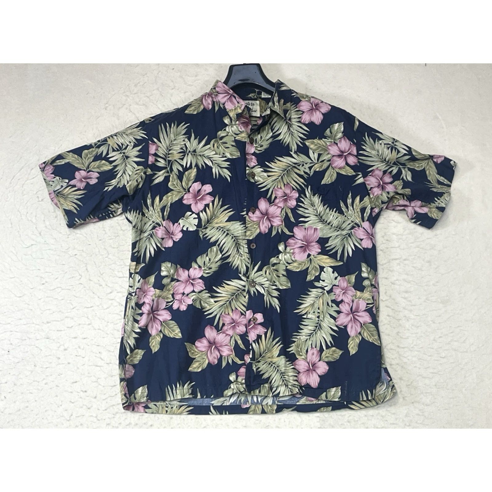 ALOHAS Pau Hana Hawaii Mens Button-Up Shirt Short Sleeve Floral Aloha Print Size L Multicolor Cotton Button Front Shirt Mens Size US L / EU 52-54 / 3 - 2 Thumbnail