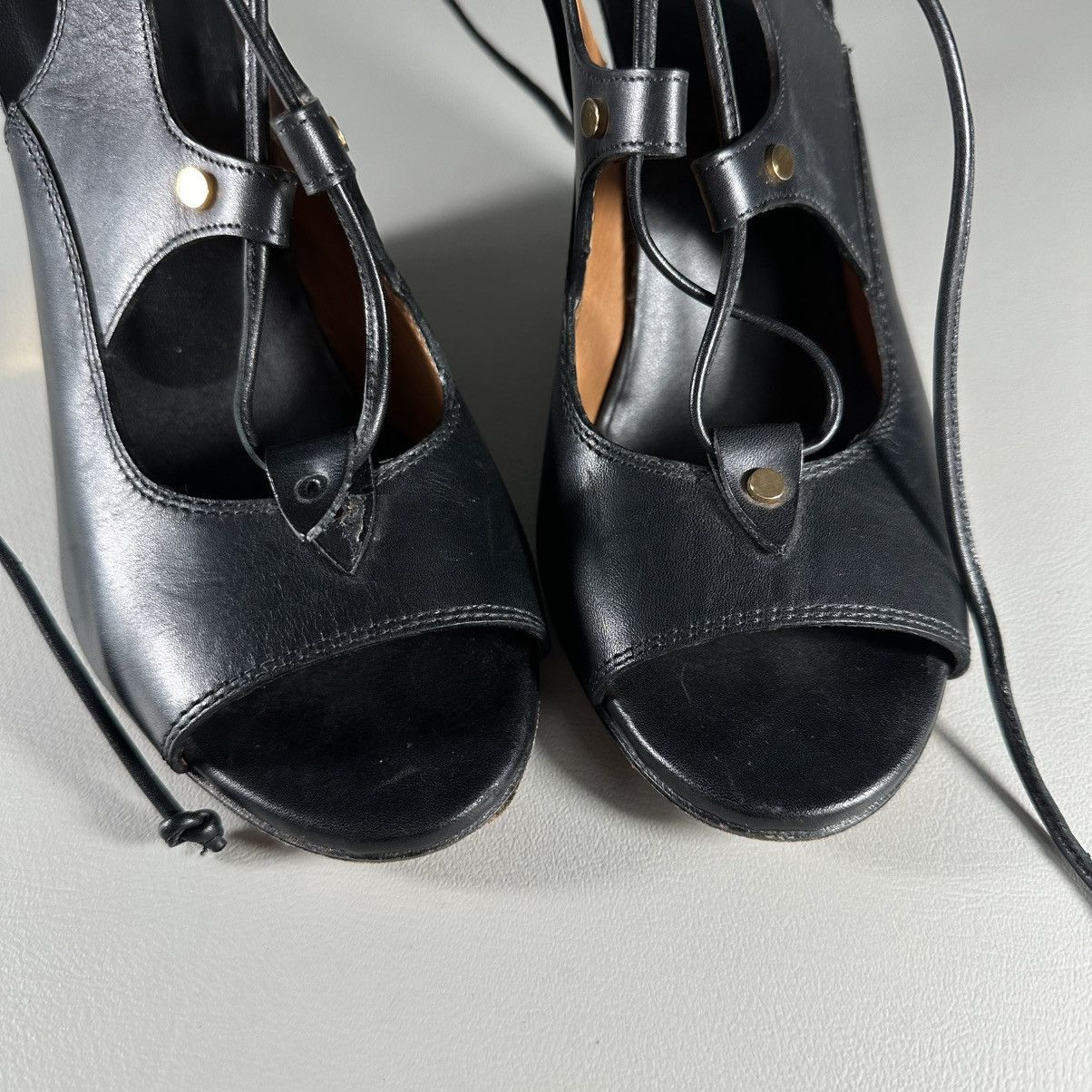 Chloe Chloe Leather Eliza Gladiator Wedge Sandals Size US 6.5 / IT 36.5 - 7 Thumbnail