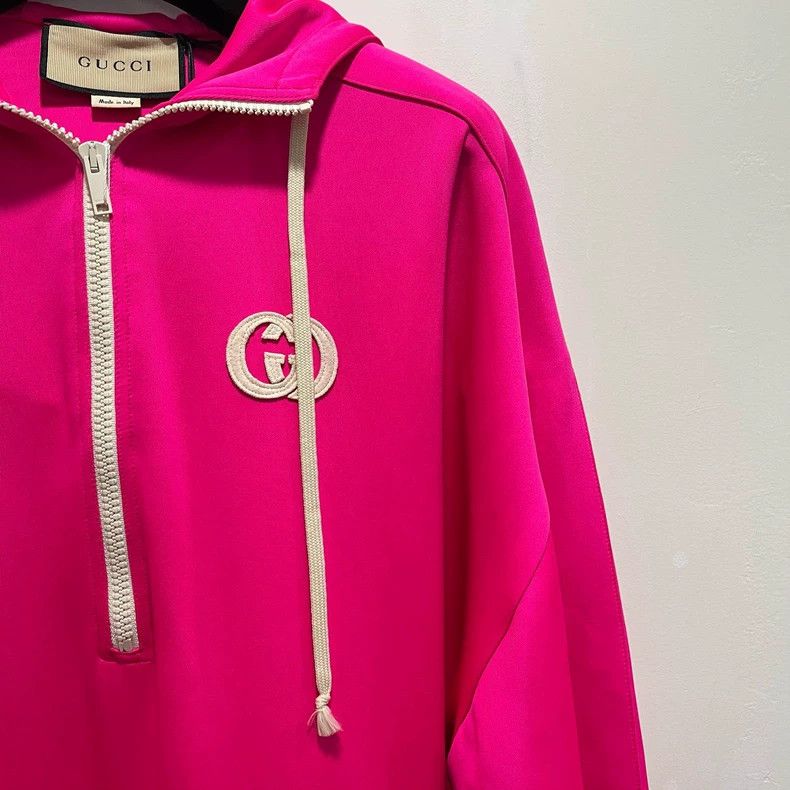 Gucci Gucci Rose red white double G big logo hoodie 2501-Nextarro Size US XS / EU 42 / 0 - 2 Thumbnail