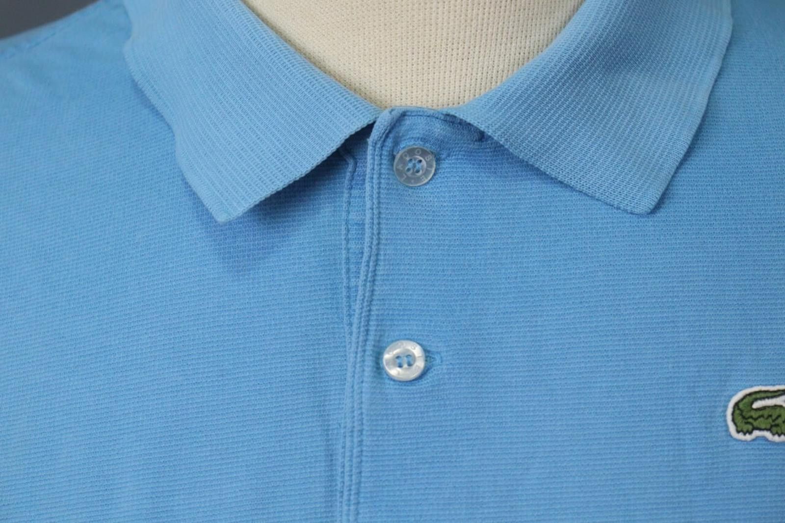 Lacoste Lacoste Blue 100% Cotton Button Front Polo Shirt Size 8 Size US M / EU 48-50 / 2 - 6 Thumbnail