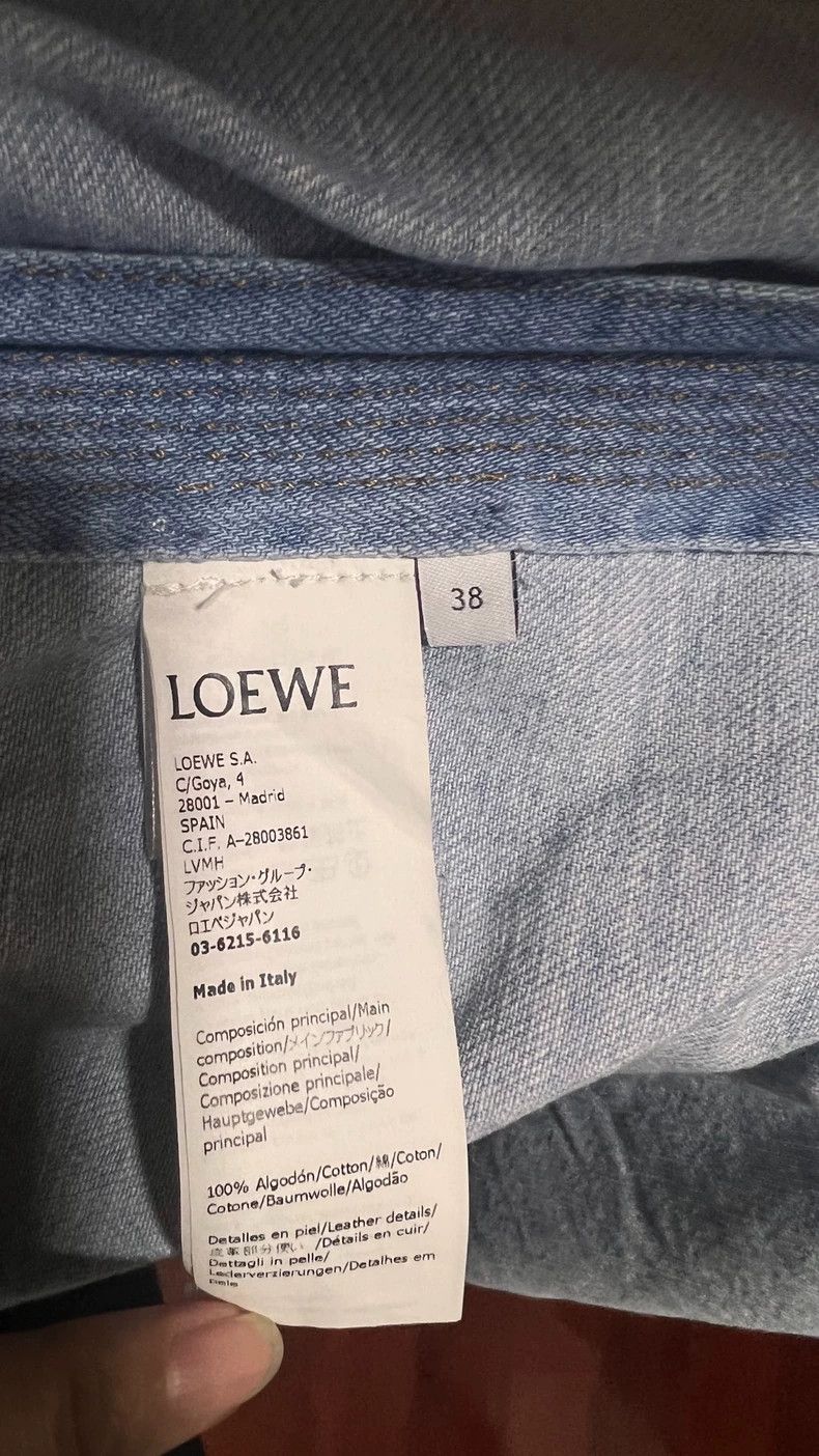 Loewe LOEWE Color matching leather logo denim jacket Size M / US 6-8 / IT 42-44 - 5 Thumbnail