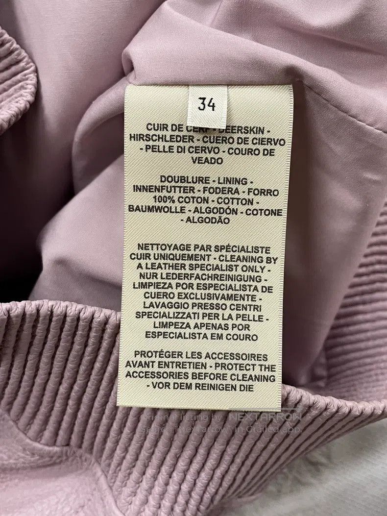 Hermes Hermes Pink Purple Deerskin Jacket Size XXS / US 00 / IT 34 - 5 Thumbnail