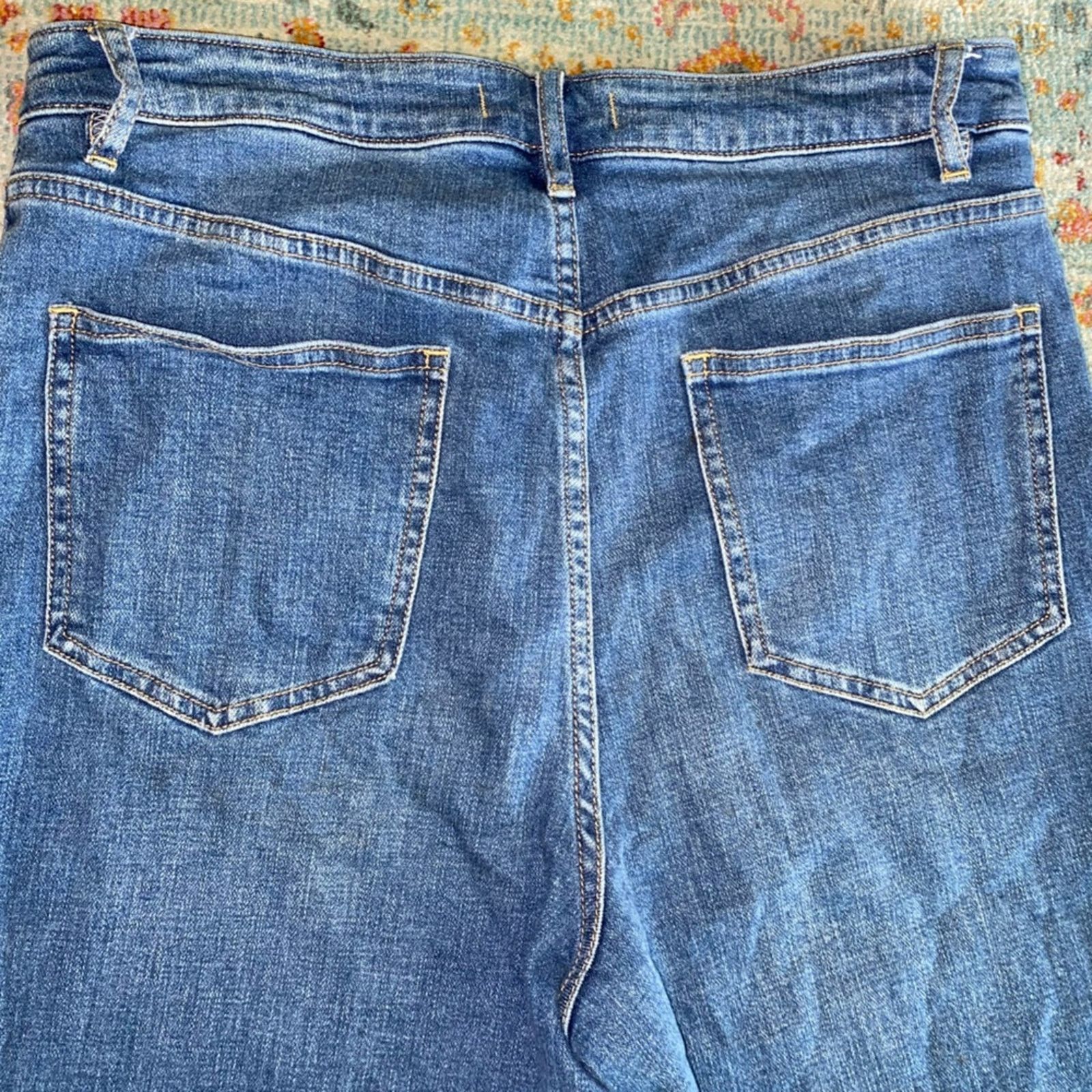 Free People Free People $110 Wales Wide Leg Button Fly Denim Jean 31" Size 31" - 9 Thumbnail