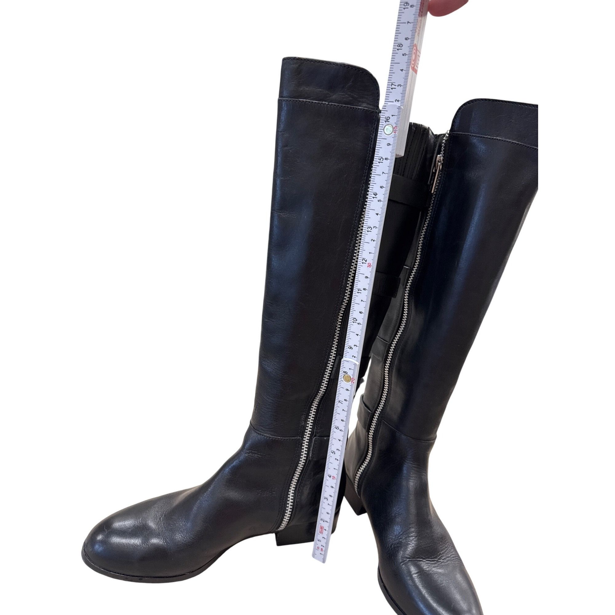 Michael Kors Michael Kors Womens Black Leather Knee High Boots With Buckl Size US 7 / IT 37 - 4 Thumbnail