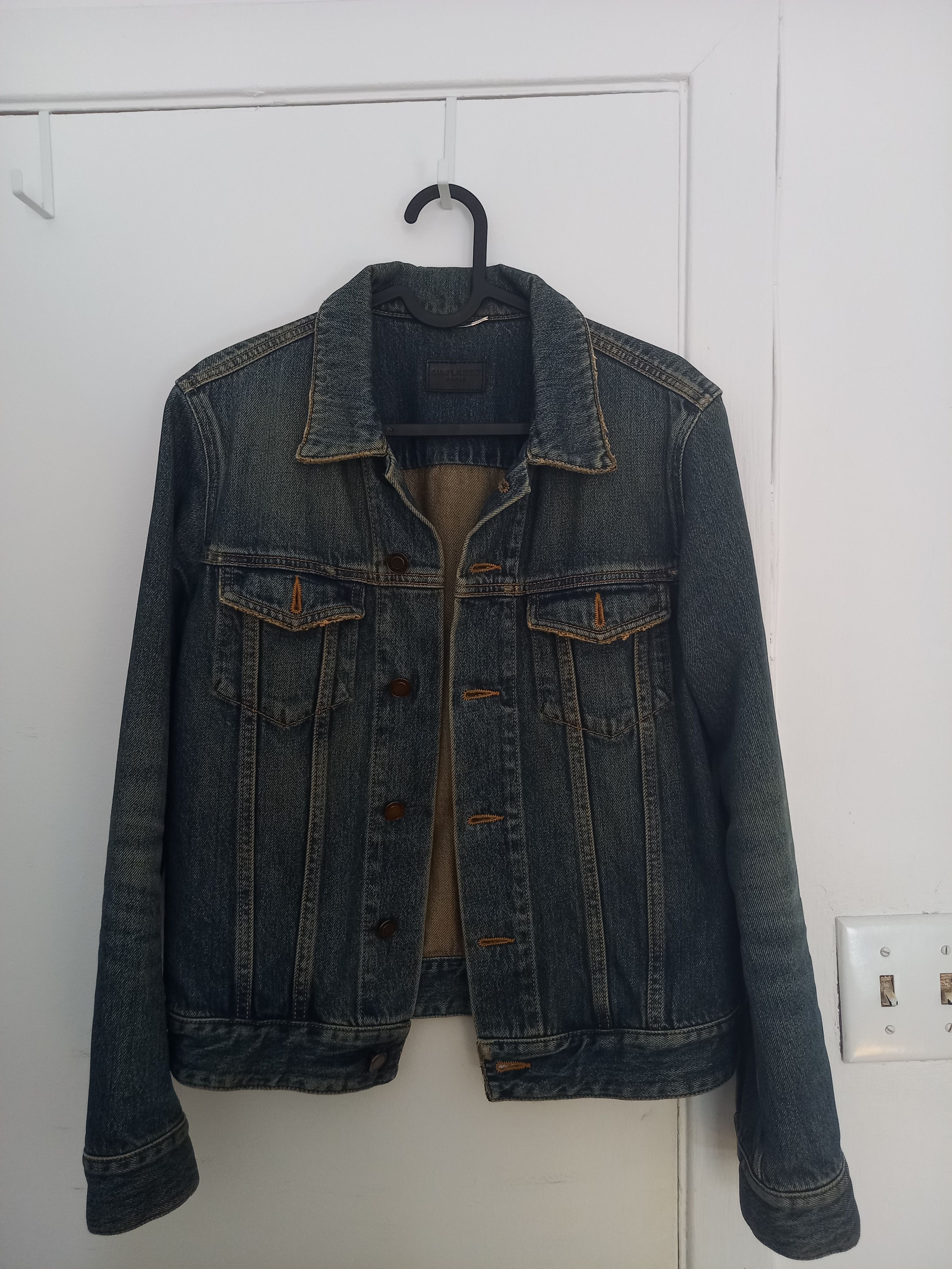 Saint Laurent Paris Dirty wash denim jacket Size US XS / EU 42 / 0 - 1 Thumbnail