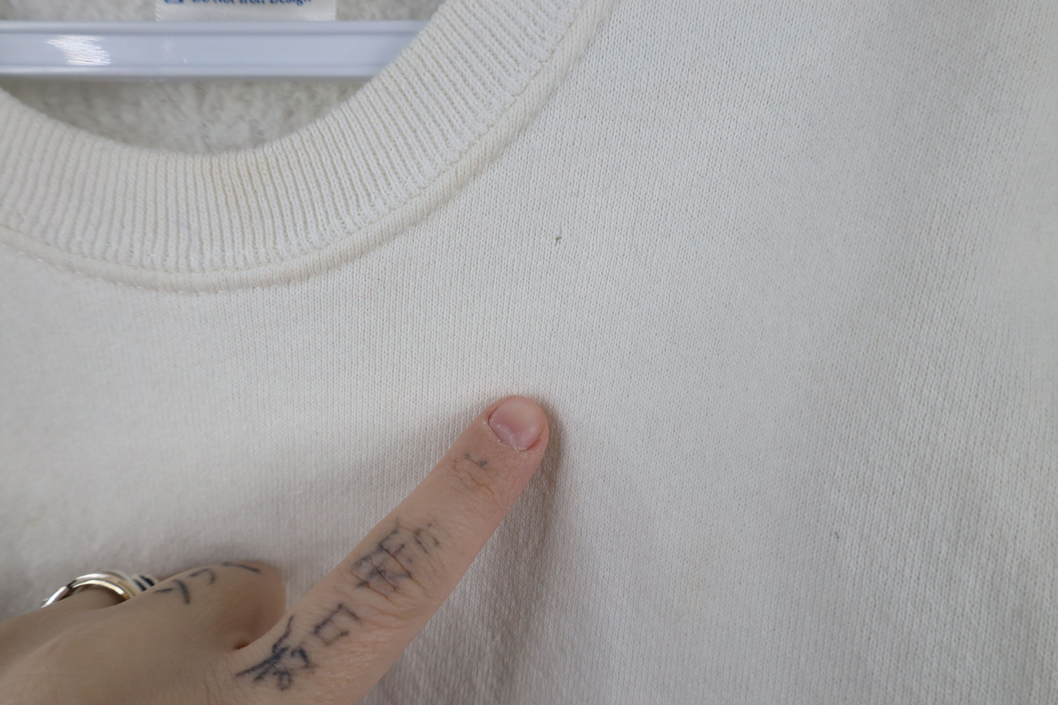 Vintage Vintage 90s Streetwear Blank Crewneck Sweatshirt White USA Size US M / EU 48-50 / 2 - 6 Thumbnail