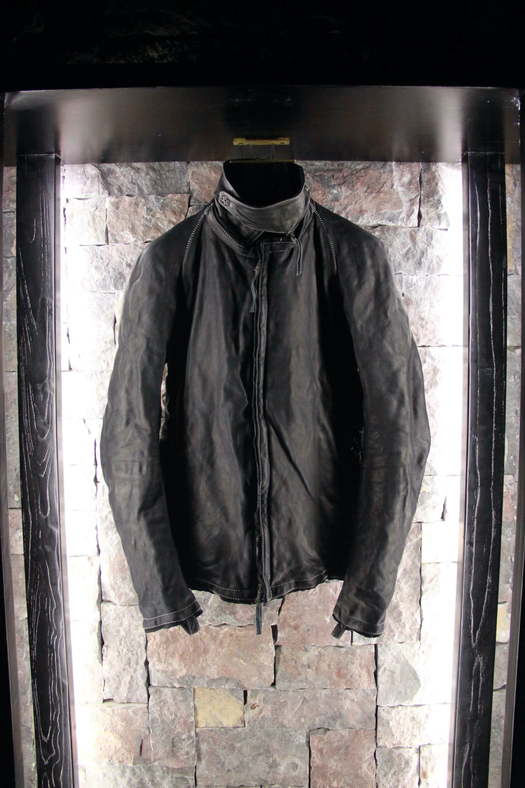 Boris Bidjan Saberi Boris Bidjan Saberi Black Leather Jacket Men m Size US M / EU 48-50 / 2 - 1 Thumbnail