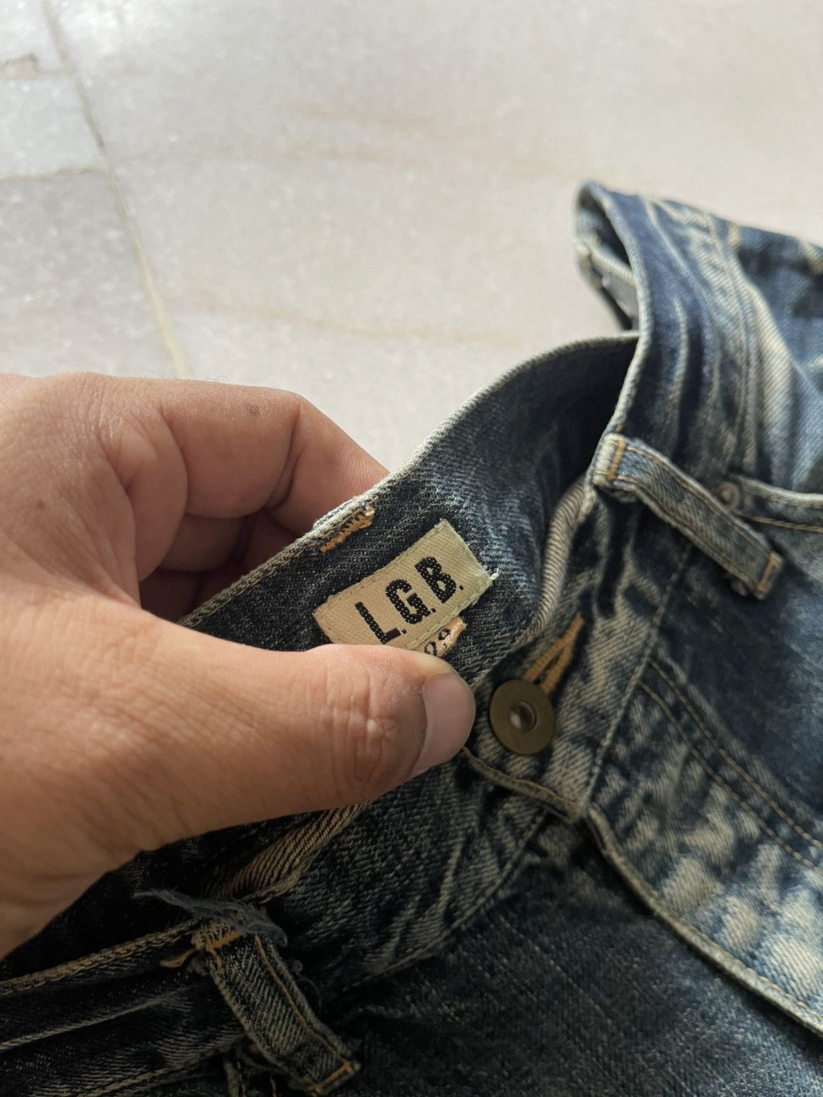 Le Grande Bleu (L.G.B.) L.g.b Wolf Denim Jeans Flare Size US 29 - 24 Thumbnail