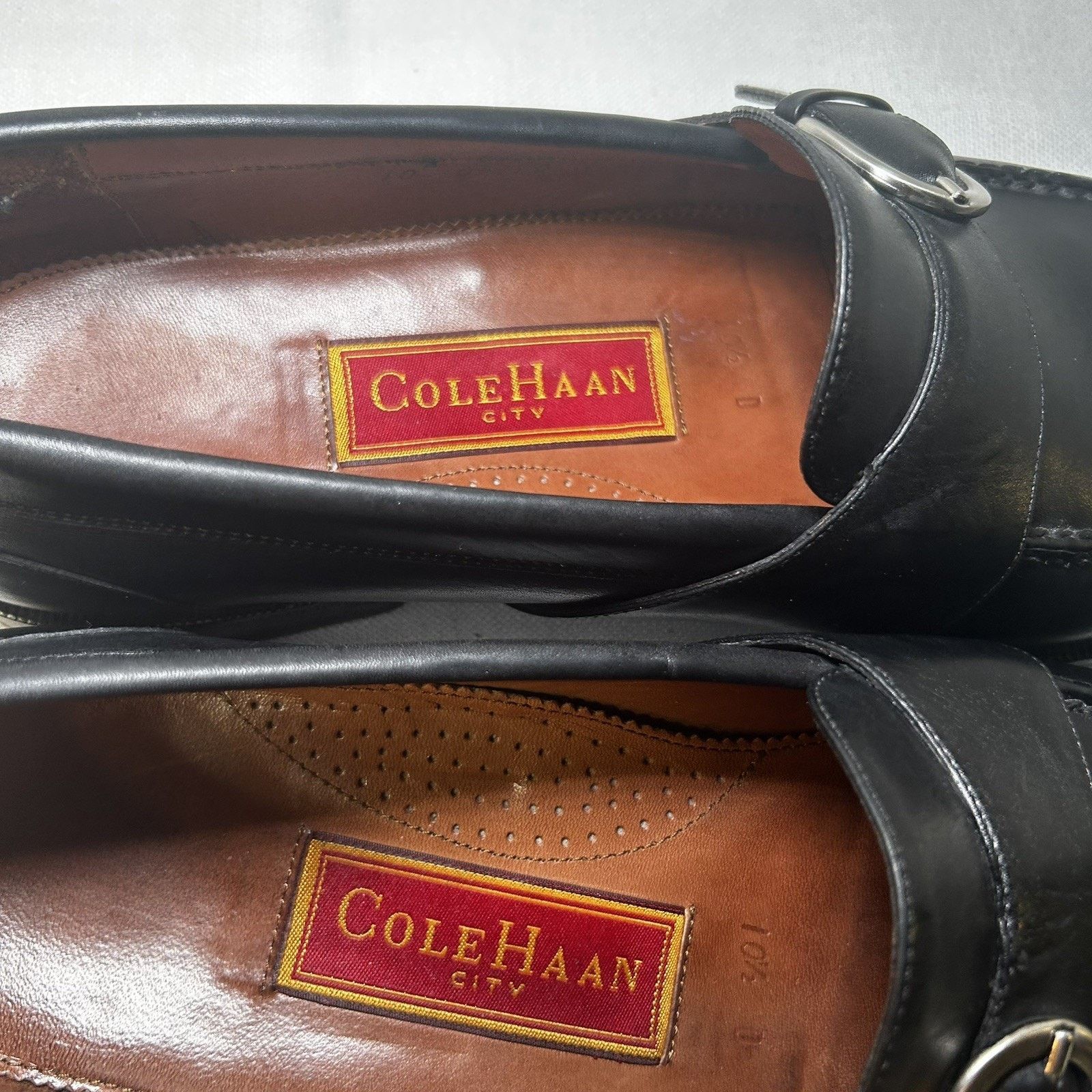 Cole Haan Cole Haan 10.5D Men’s Black Leather Dress Slip On Buckle Size US 10.5 / EU 43-44 - 13 Thumbnail