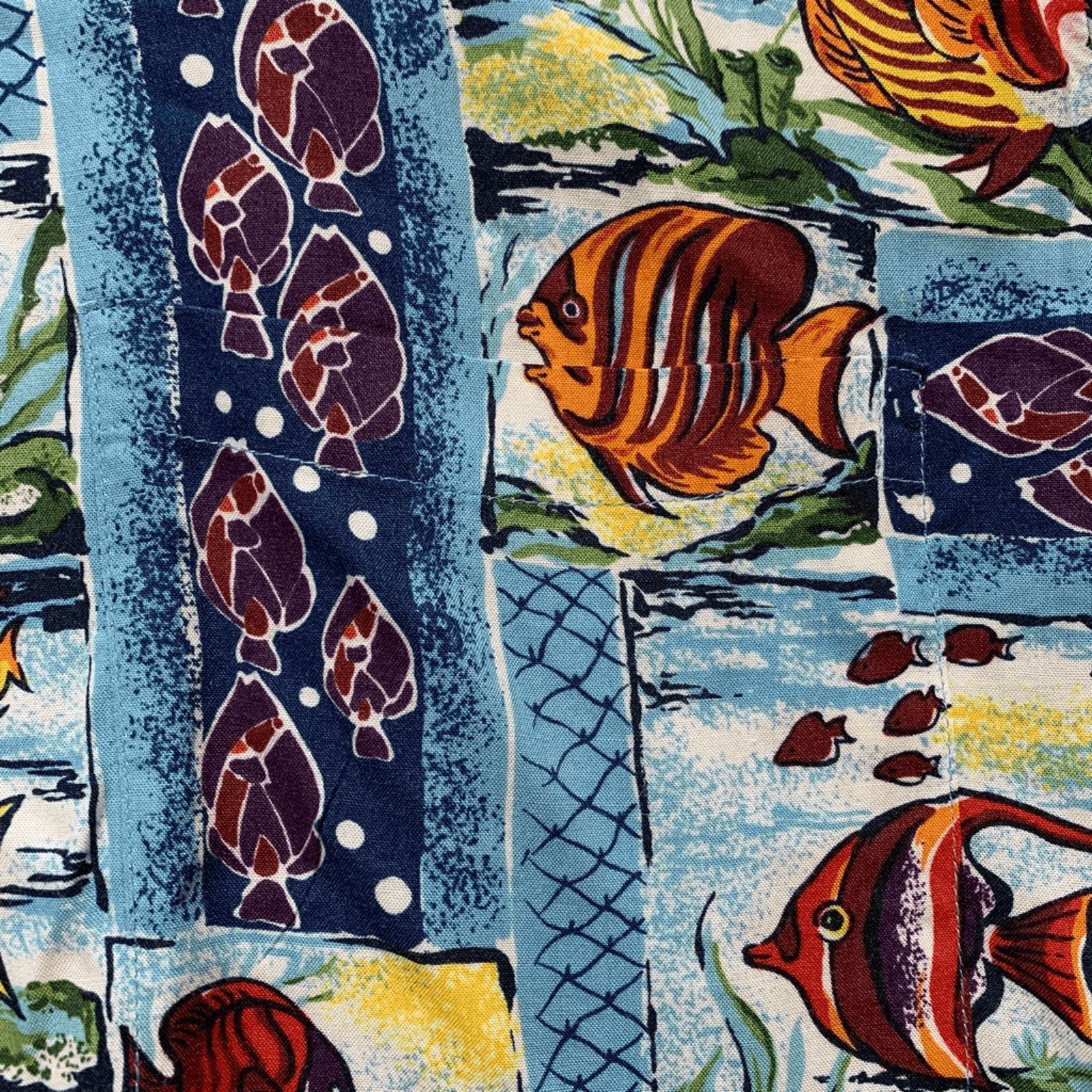 Vintage Vintage 90s Joe Kealoha Hawaiian Shirt Tropical Fish Print Size US L / EU 52-54 / 3 - 7 Thumbnail