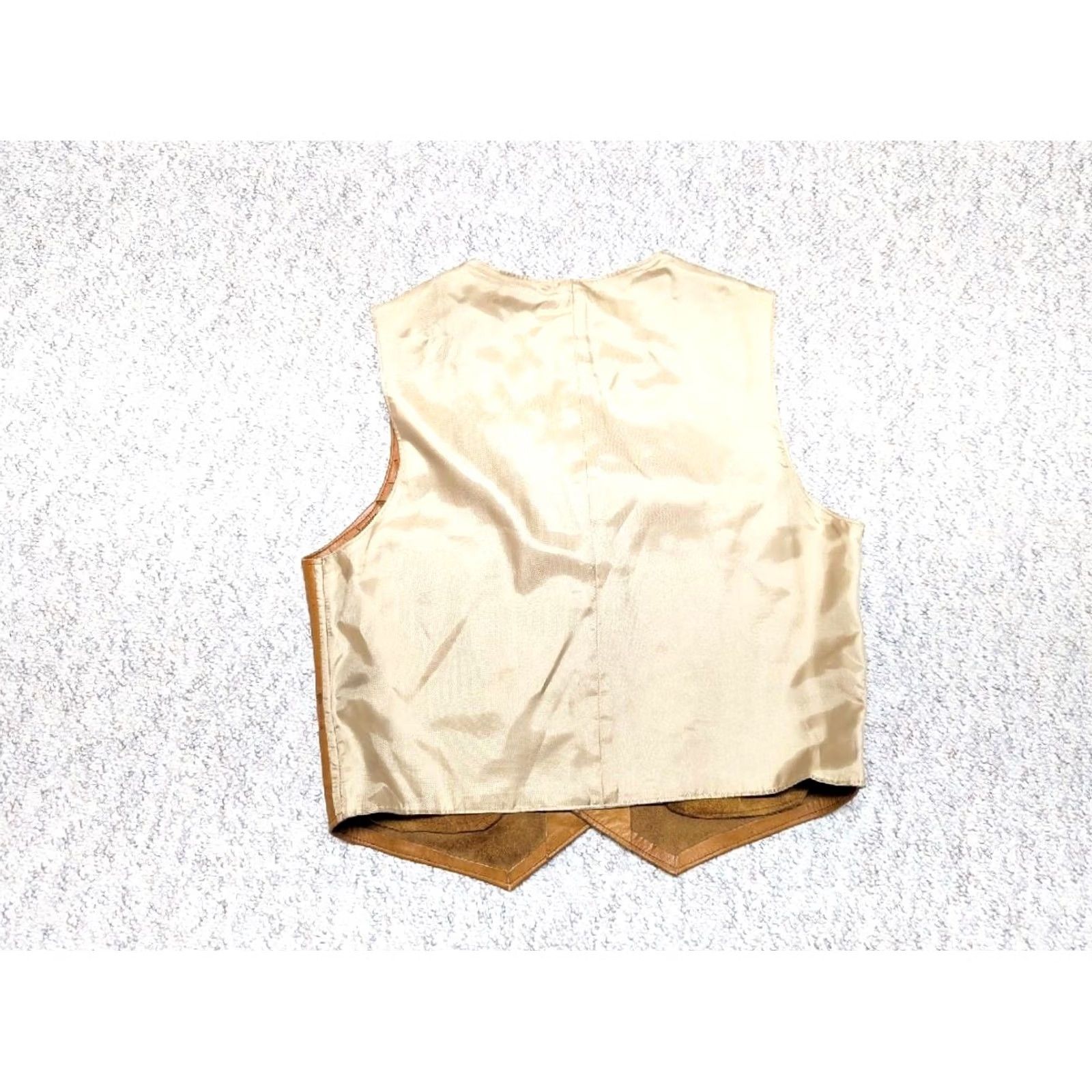 Vintage vintage Western vest Leather Cowboy Cowhide 42-44 M Size US M / EU 48-50 / 2 - 2 Thumbnail