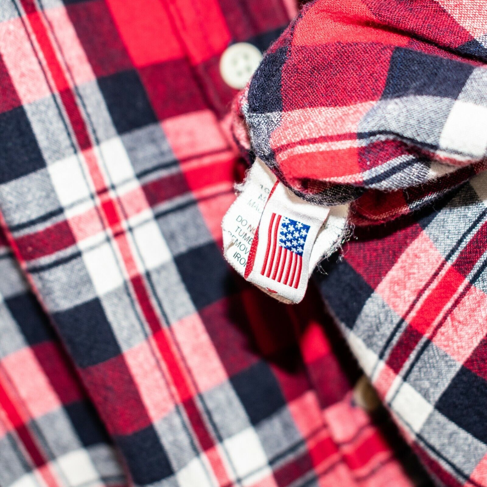 Ovadia & Sons OVADIA & SONS Men's Button Down Shirt Cotton Red Blue Plaid Size US M / EU 48-50 / 2 - 10 Thumbnail