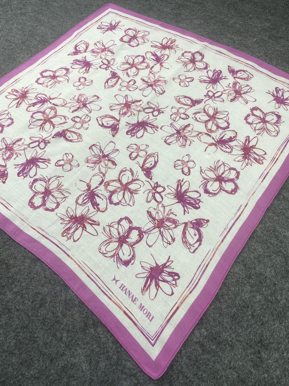 Hanae Mori × Vintage Hanae Mori Handkerchief / Bandana / Neckerchief-B044 Size ONE SIZE - 4 Thumbnail