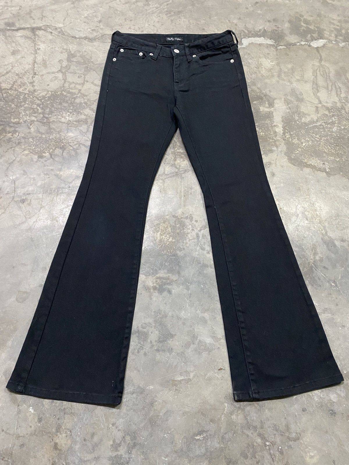 Hysteric Glamour × Japanese Brand × Tornado Mart Flare Jeans Japanese Daily Topics Super Black Boot Cut Size 27" / US 4 / IT 40 - 3 Thumbnail