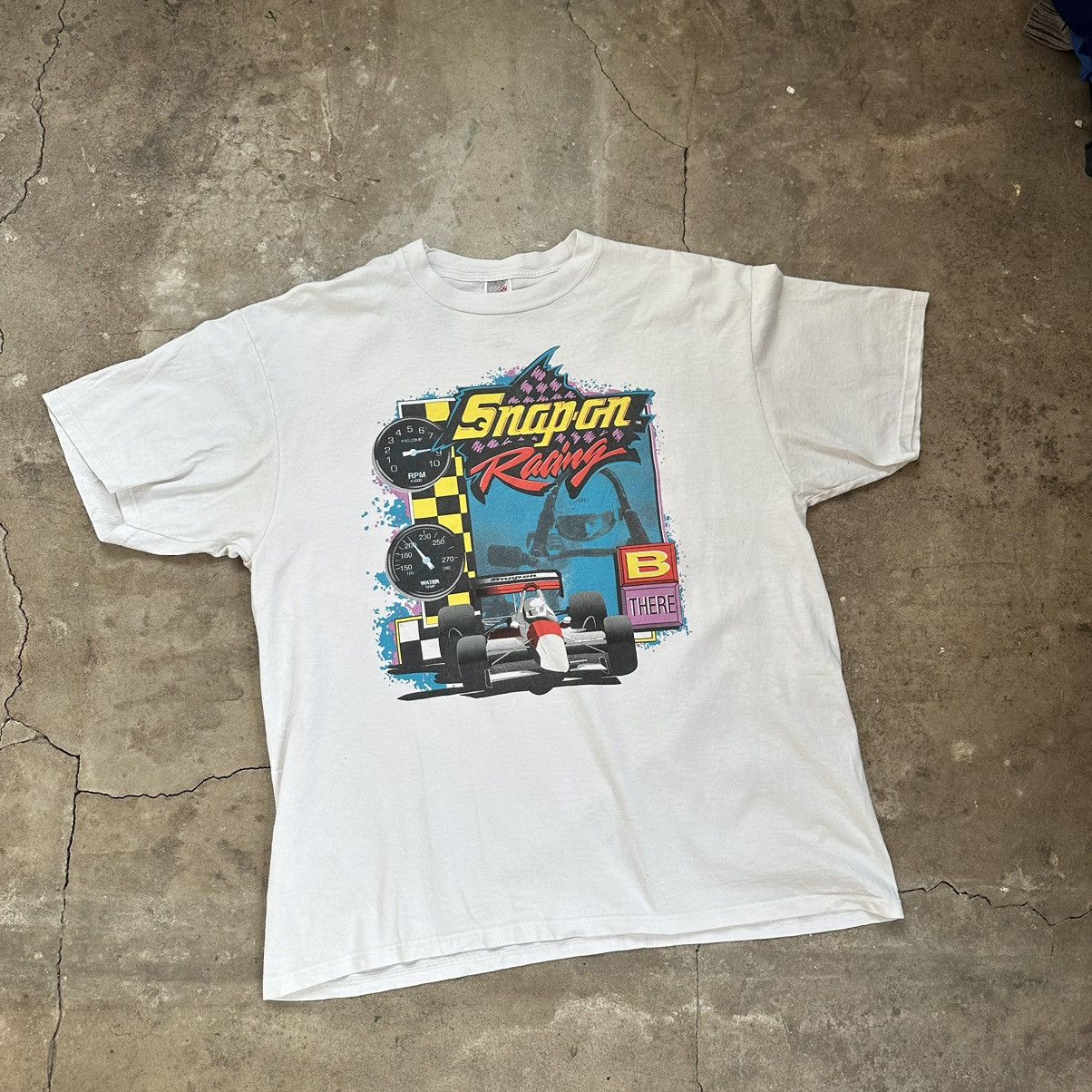 NASCAR Vintage Sun Faded Thrashed Snap On Racing T-Shirt Tee XXL Size US XXL / EU 58 / 5 - 5 Thumbnail