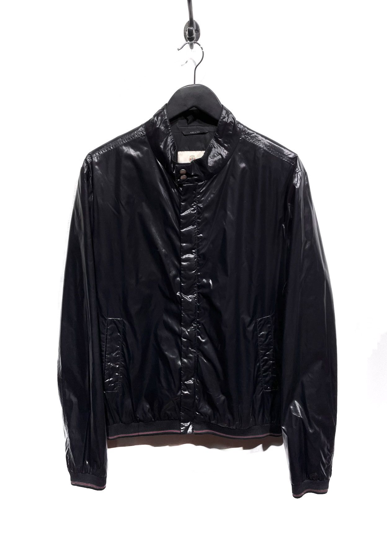 Gucci Gucci Black Shiny Nylon Bomber Jacket Size US M / EU 48-50 / 2 - 1 Thumbnail
