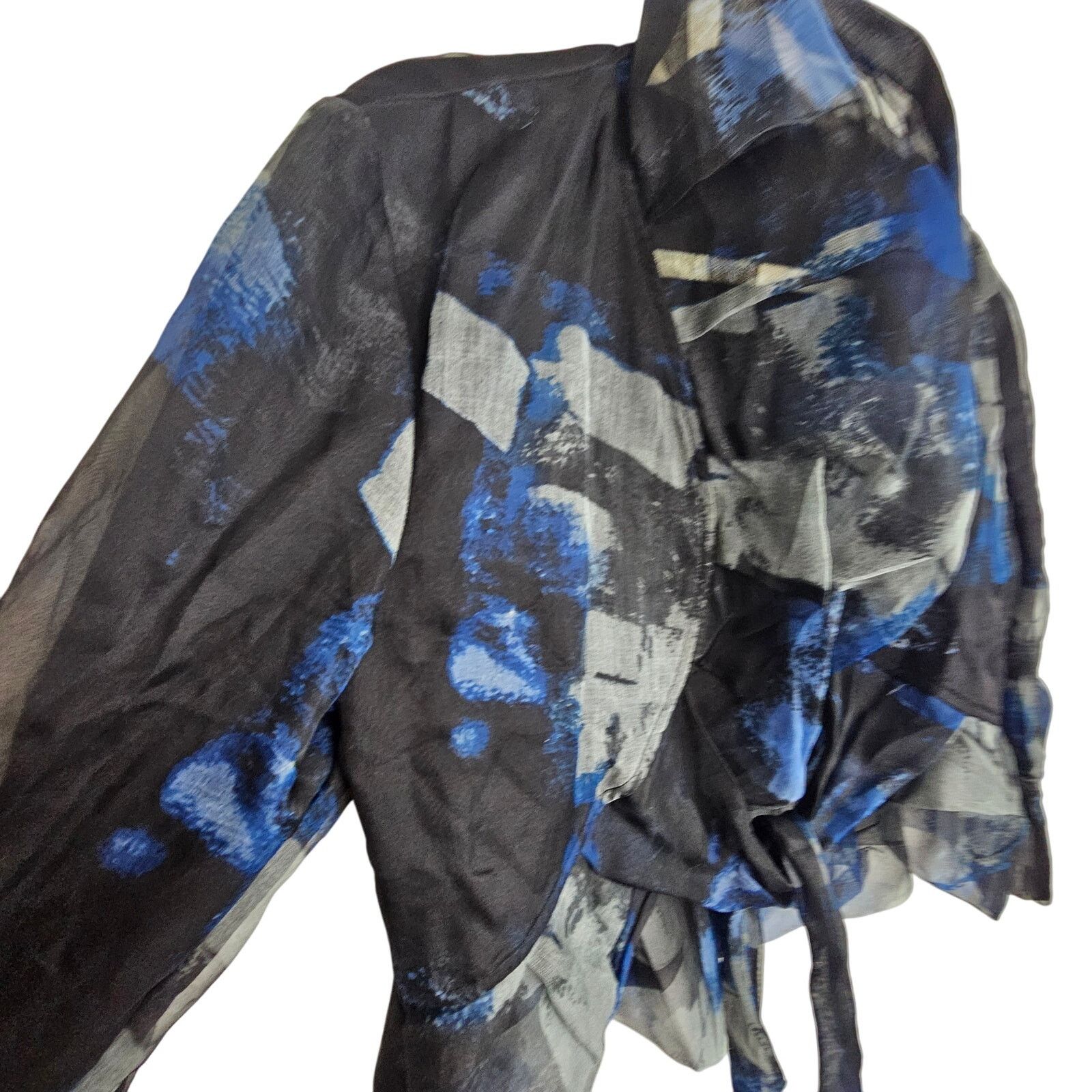 Samuel Ross Samuel Dong Women Silk Organza Bolero Topper Jacket M Formal Size M / US 6-8 / IT 42-44 - 5 Thumbnail
