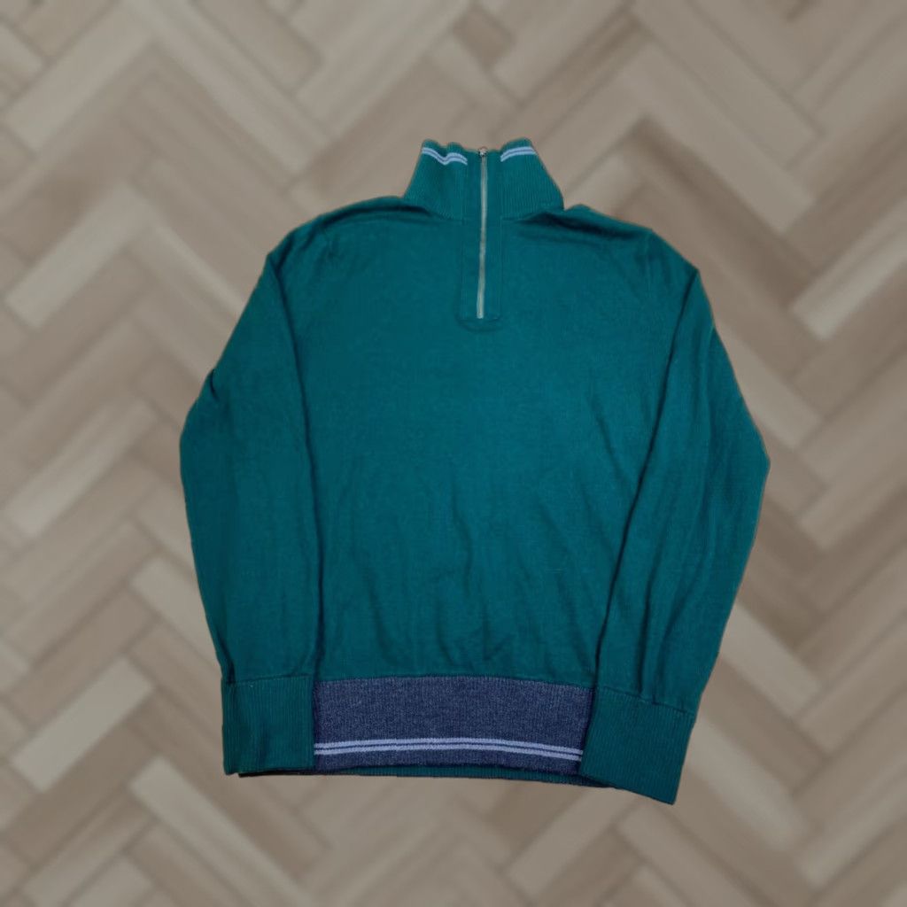 Banana Republic Banana Republic Sweater 1/4 Zip Mens M Green Wool Blend Pullover Merino All Seasons Jersey? Size US M / EU 48-50 / 2 - 1 Thumbnail