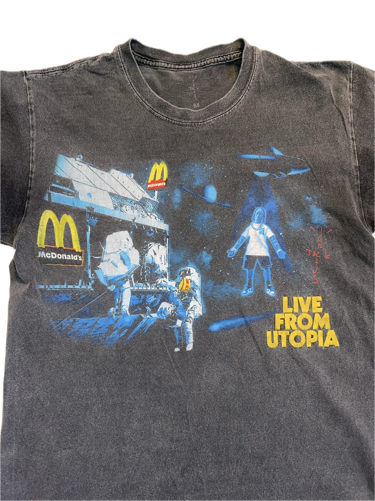 Travis Scott Travis Scott x Mcdonalds Live From Utopia Tee Size US M / EU 48-50 / 2 - 2 Thumbnail