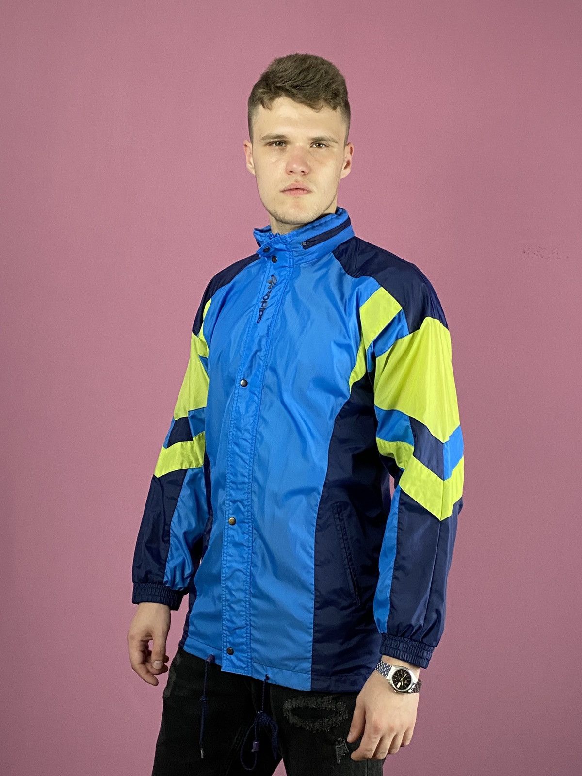 Adidas × Vintage 90s Adidas Vintage Men's Rain Jacket - M Size US M / EU 48-50 / 2 - 2 Thumbnail
