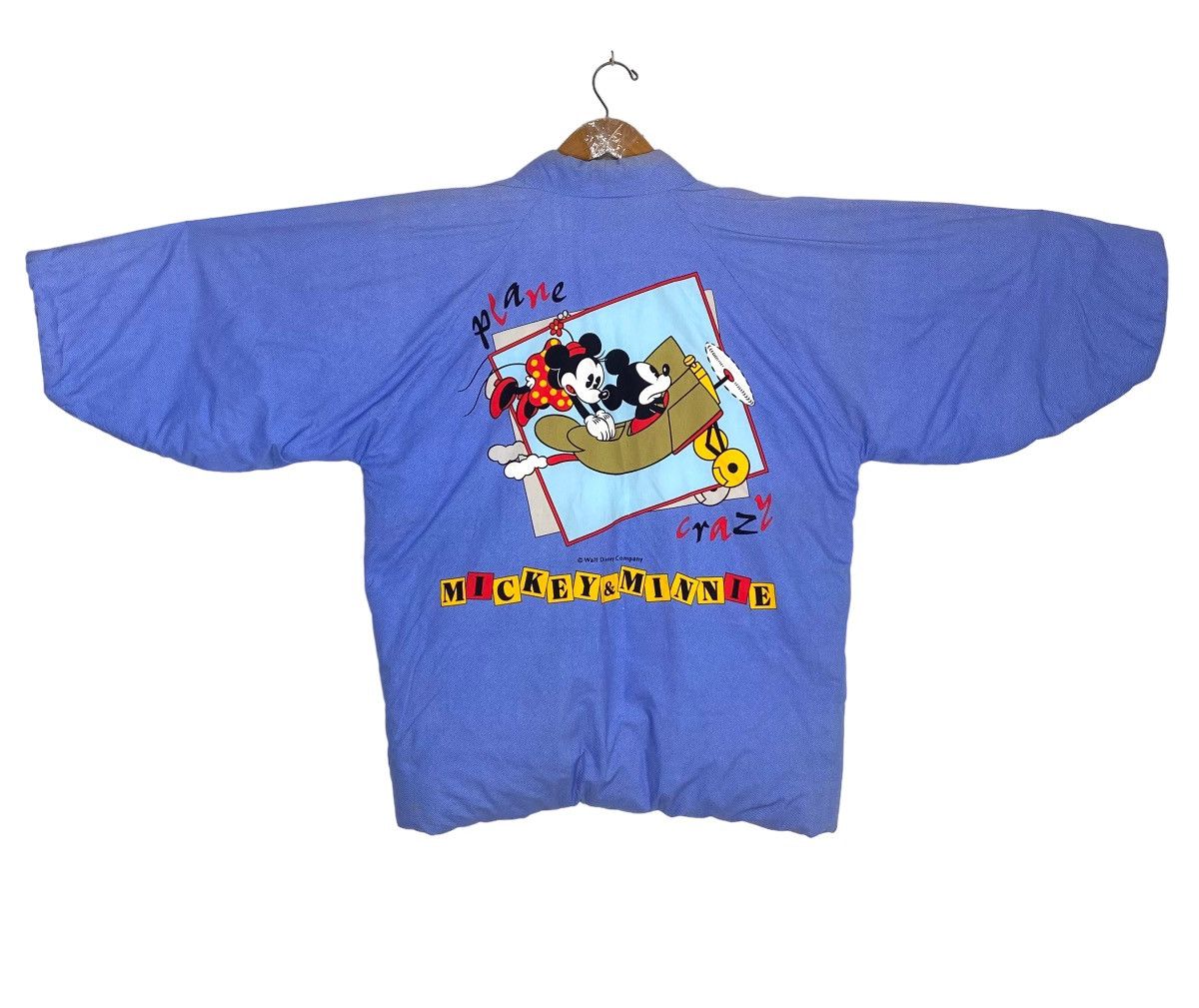 Disney Rare‼️ Vintage Mickey and Minnie Plane Crazy Kimono Japan Size US L / EU 52-54 / 3 - 1 Thumbnail