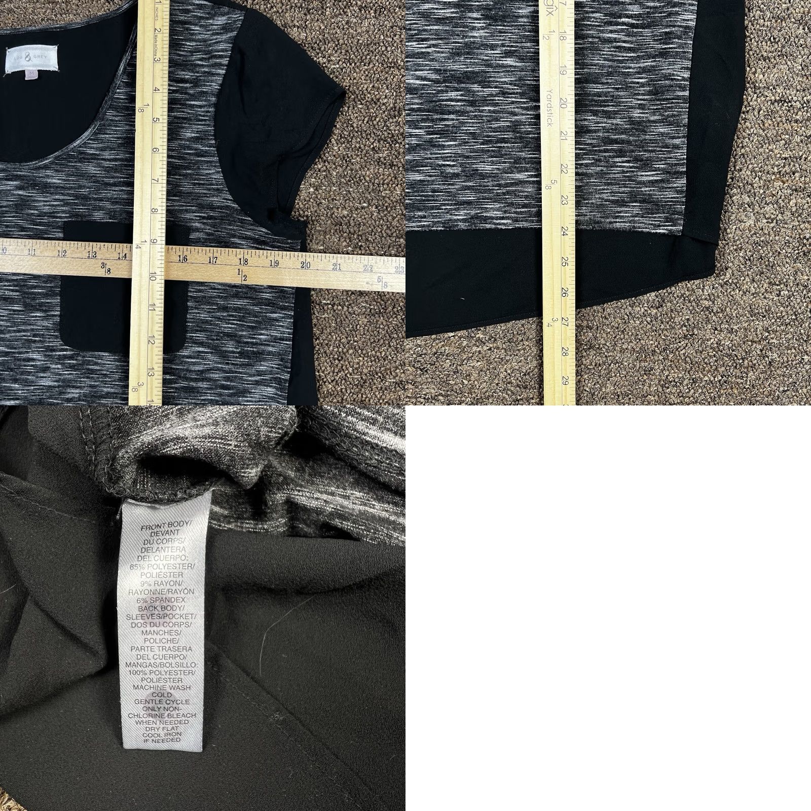 Lou & Grey Lou & Grey Black Blouse Shirt Women’s Medium Lightweight Stretch Fit Regular Size Black Shirt Womens Lou & Grey Size M / US 6-8 / IT 42-44 - 8 Thumbnail