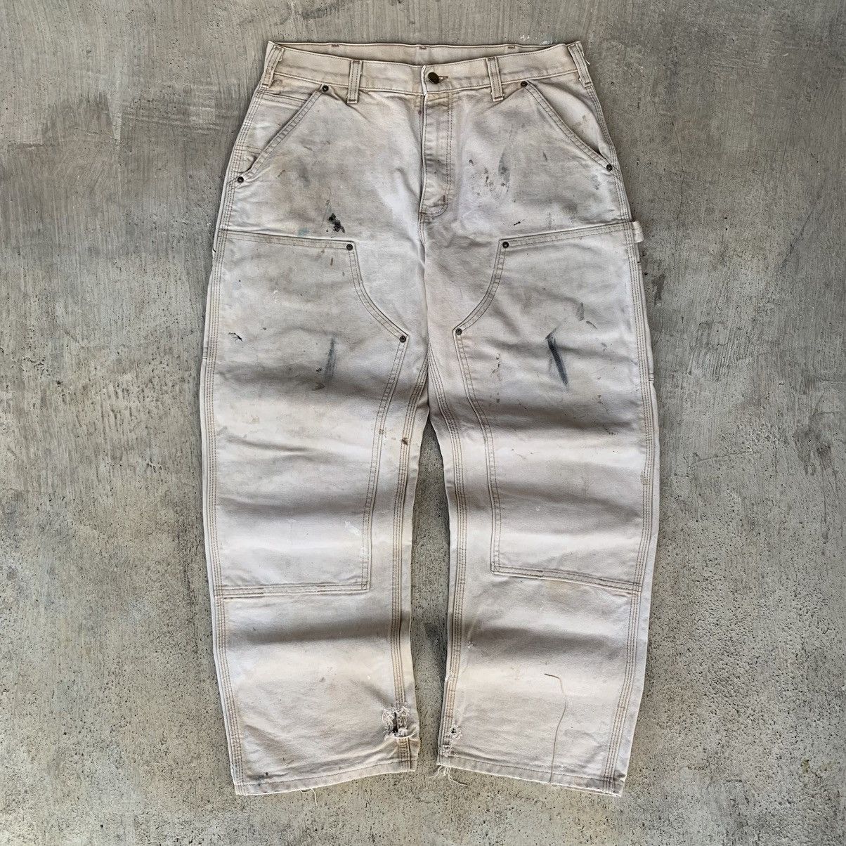 Carhartt Distressed Carhartt carpenter Double knee B136-BRN sun faded Size US 34 / EU 50 - 1 Thumbnail