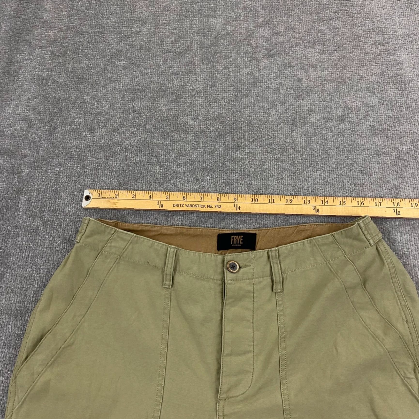 Frye FRYE Camber Pants Mens 34x32 Brown Straight Regular Five-Pocket Design Double Knee Button Fly Pants Size US 34 / EU 50 - 3 Thumbnail