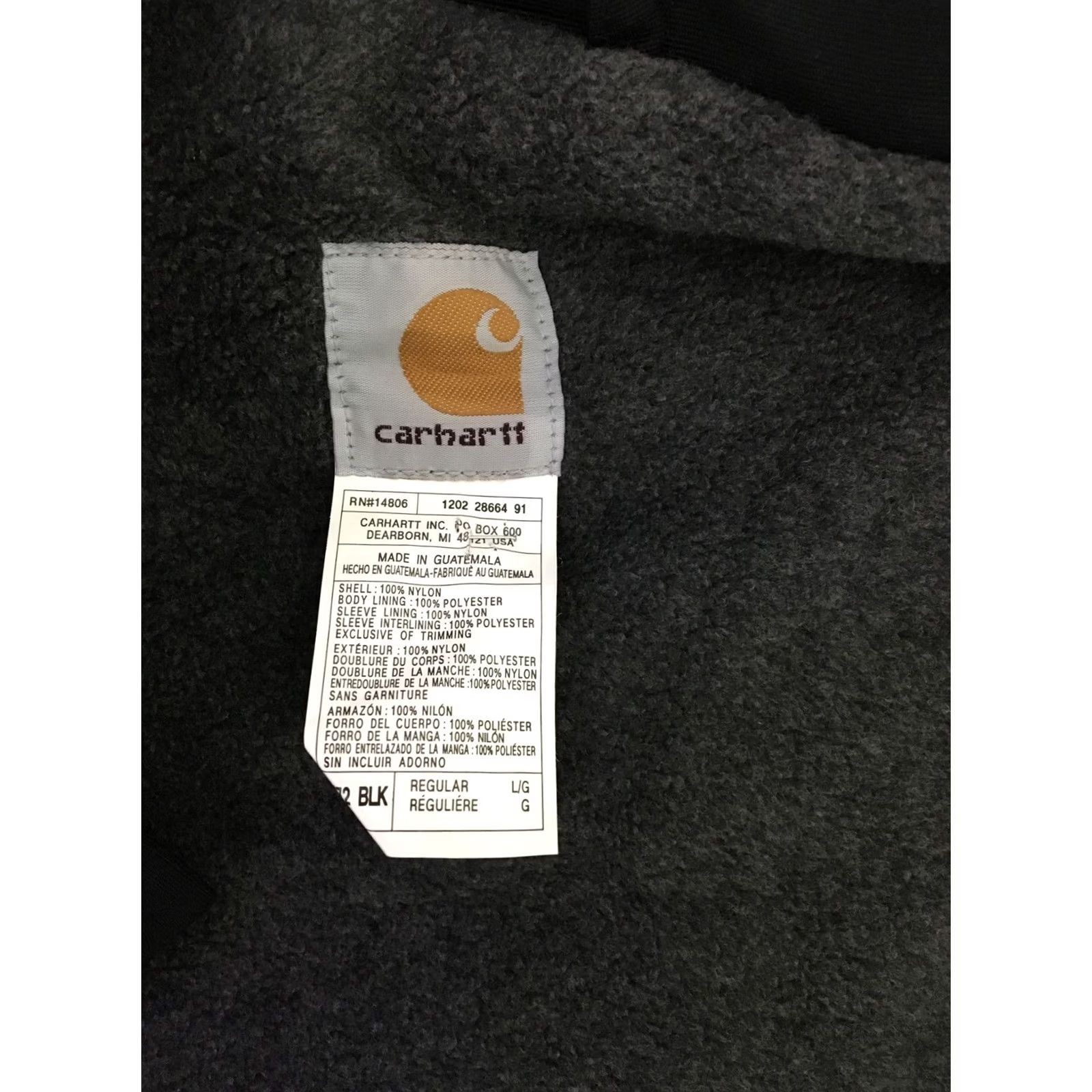 Carhartt VINTAGE Carhartt Insulated Windbreaker Winter Jacket Men's Sz L Black Nylon Softshell Polyester Lining Size US L / EU 52-54 / 3 - 7 Thumbnail