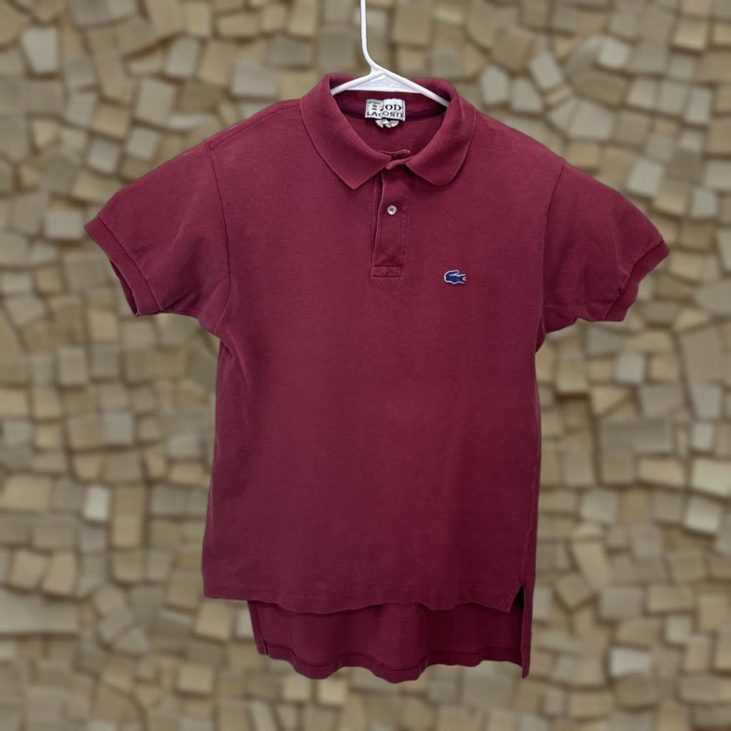 Lacoste VINTAGE Lacoste Blue Croc Polo Shirt Small Burgundy Cotton Classic 60s Mens Size US S / EU 44-46 / 1 - 1 Thumbnail