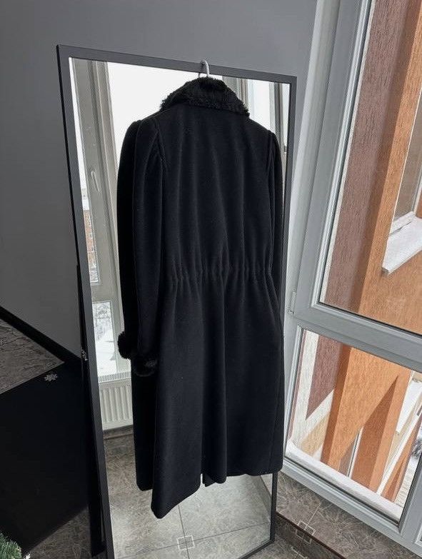 Sonia Rykiel Vintage Sonia Rykiel Black Coat Faux Fur Collar Long Elegant Size M / US 6-8 / IT 42-44 - 2 Thumbnail
