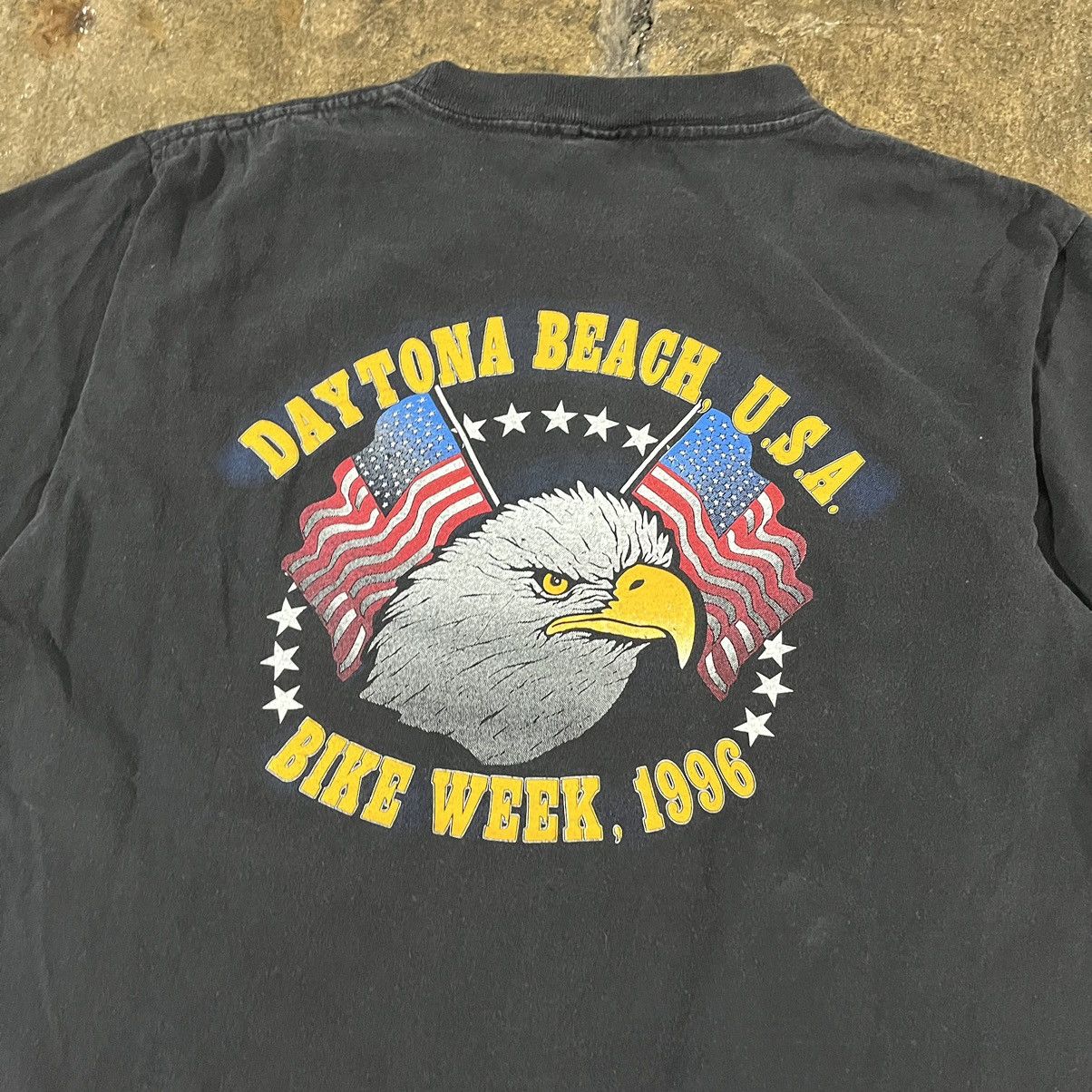 Harley Davidson × Vintage Vintage 1996 Daytona Bike Week Tee Shirt Eagle Grunge Small Size US S / EU 44-46 / 1 - 7 Thumbnail