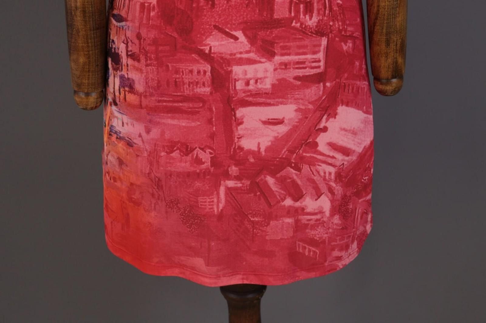 Designer Save The Queen Red Abstract Stretch Short Dress Size S Size S / US 4 / IT 40 - 11 Thumbnail