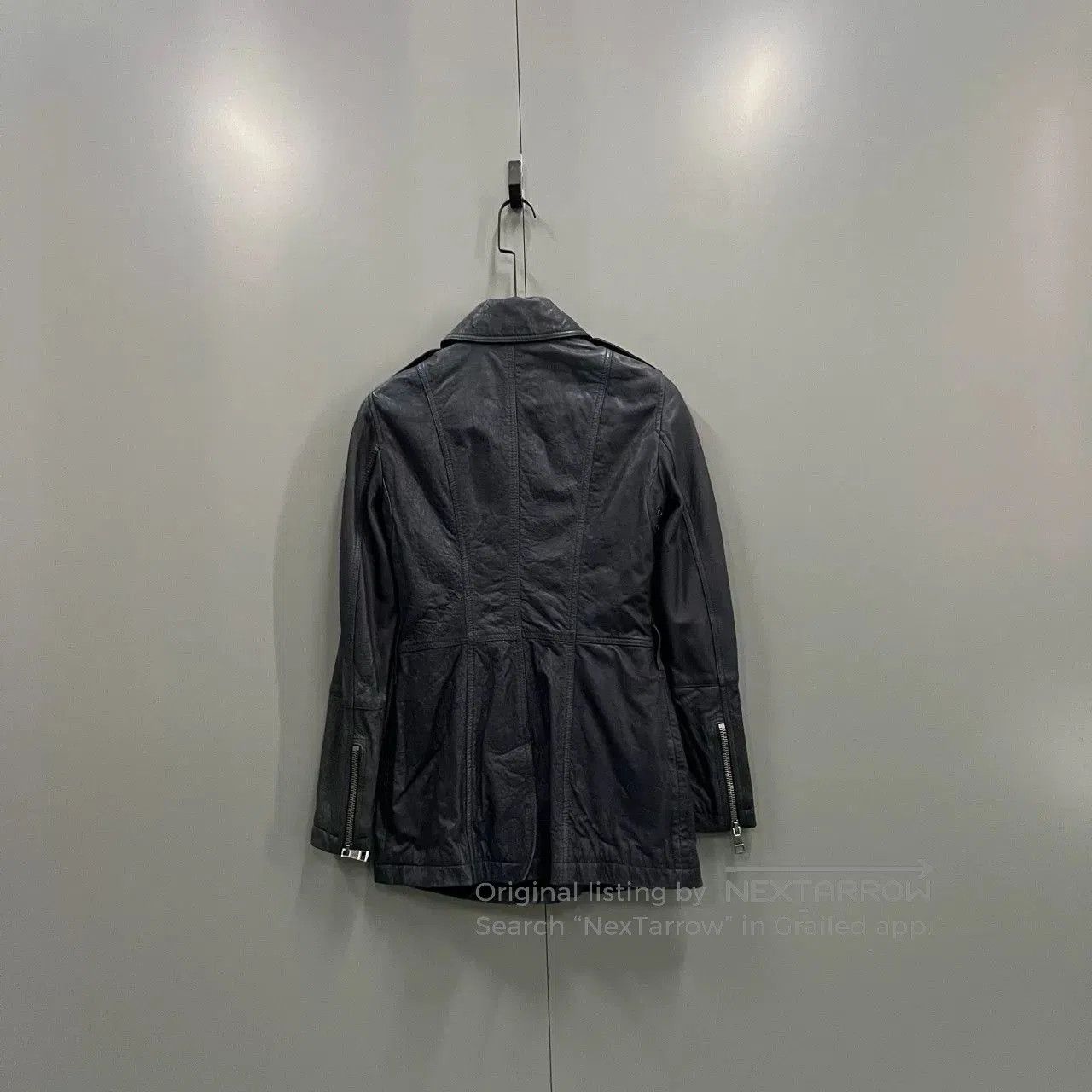 Burberry Burberry Navy Blue Full Leather Coat Size 34. Size US XS / EU 42 / 0 - 2 Thumbnail