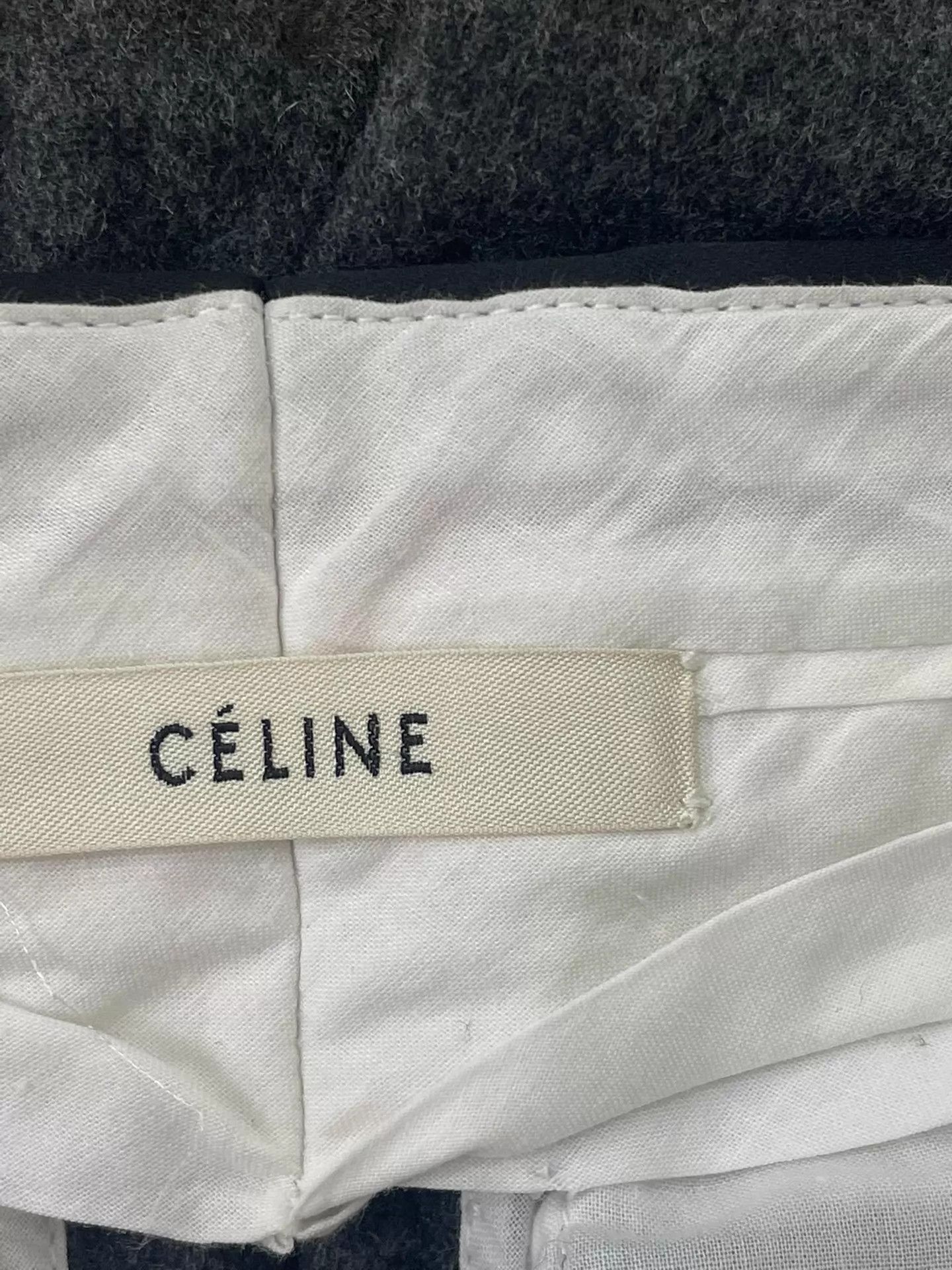 Celine Celine Gray Wool Pants Size 34 Good Fit Size 24" / US 00 / IT 34 - 3 Thumbnail