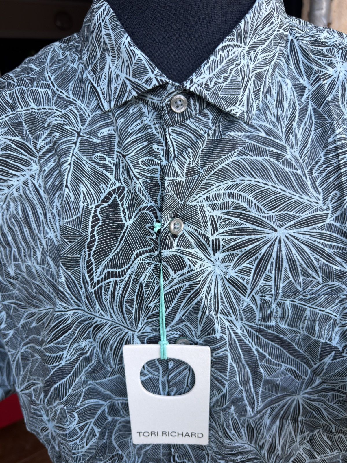 Tori Richard New Tori Richard Hawaiian Shirt Black/Green Men's XL Size US XL / EU 56 / 4 - 3 Thumbnail