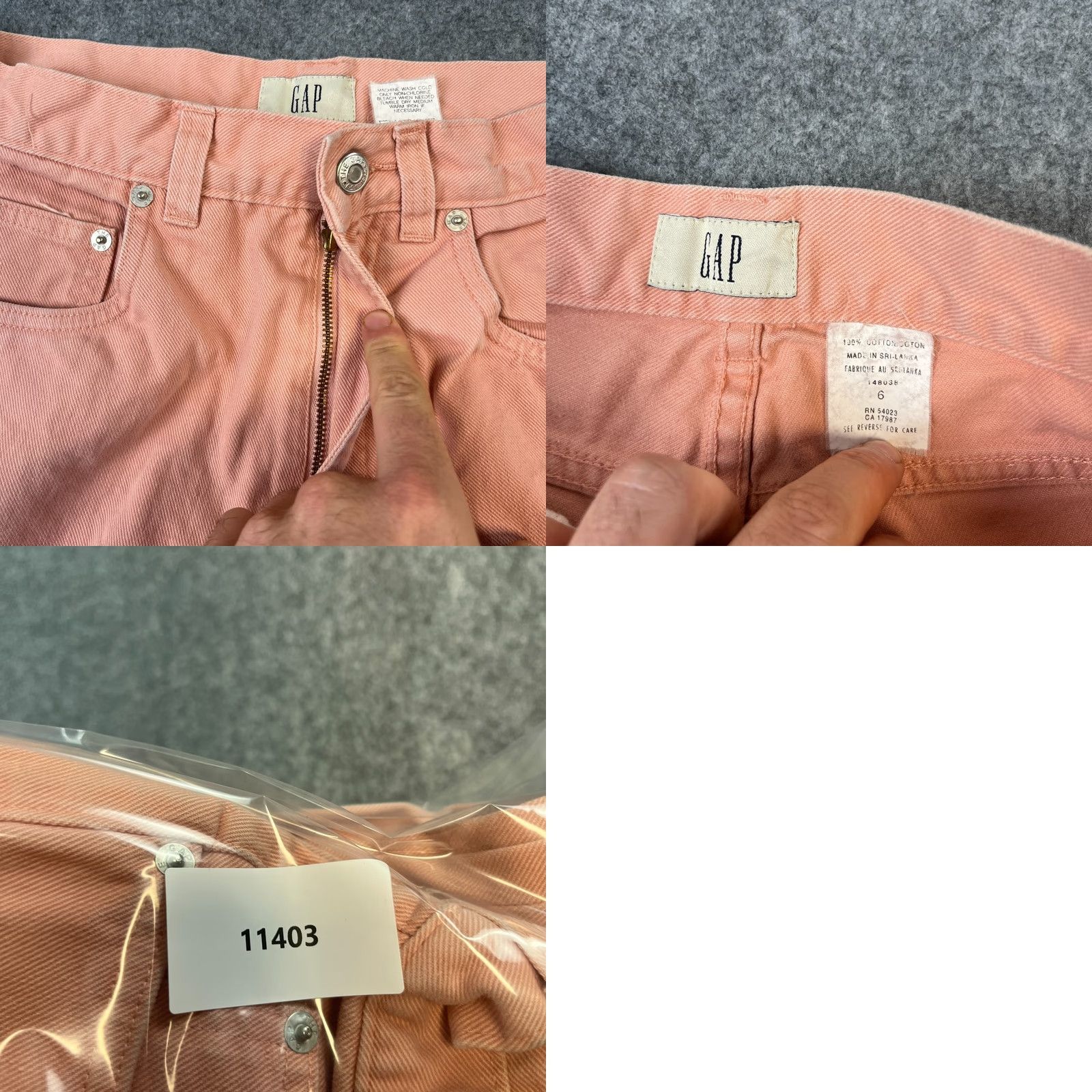 Gap VINTAGE Gap Jeans Womens Straight Leg High Waist Salmon Pink UK8 W26 L28 Jeans Size 30" / US 8 / IT 44 - 8 Thumbnail