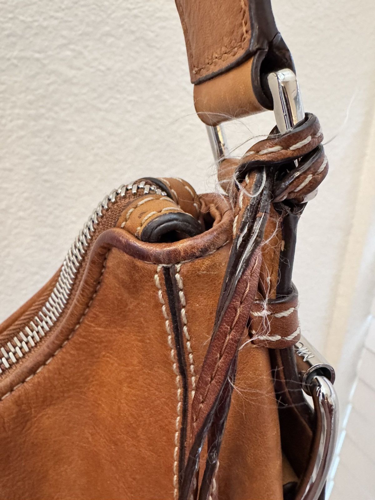 Michael Kors × Vintage Vintage Michael Kors Brown Leather Hobo Handbag Size ONE SIZE - 5 Thumbnail