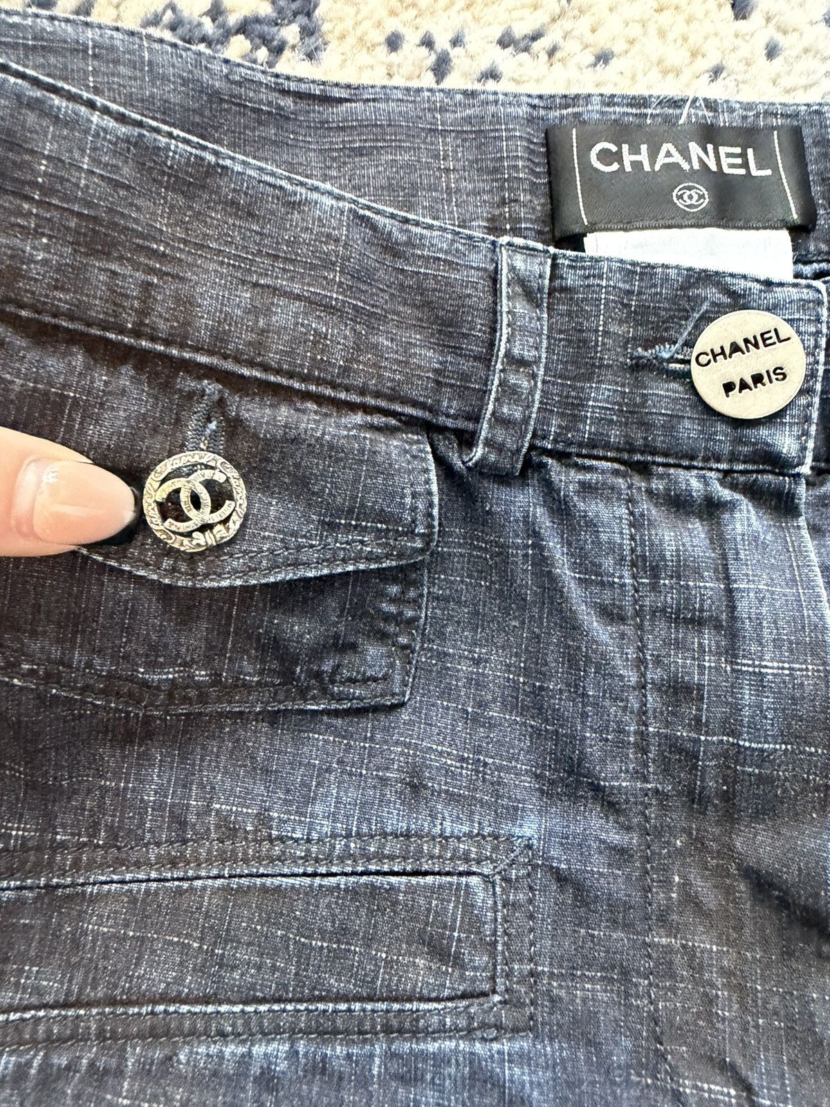 Chanel Chanel Women's Dark Blue Jeans Size 28" / US 6 / IT 42 - 3 Thumbnail