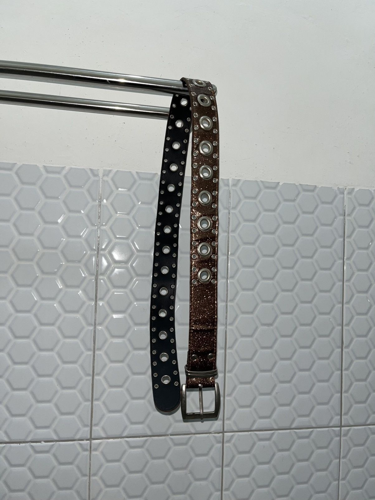 Japanese Brand × Vintage Y2k Glitter Studded Prong Belt Size 30 - 5 Thumbnail