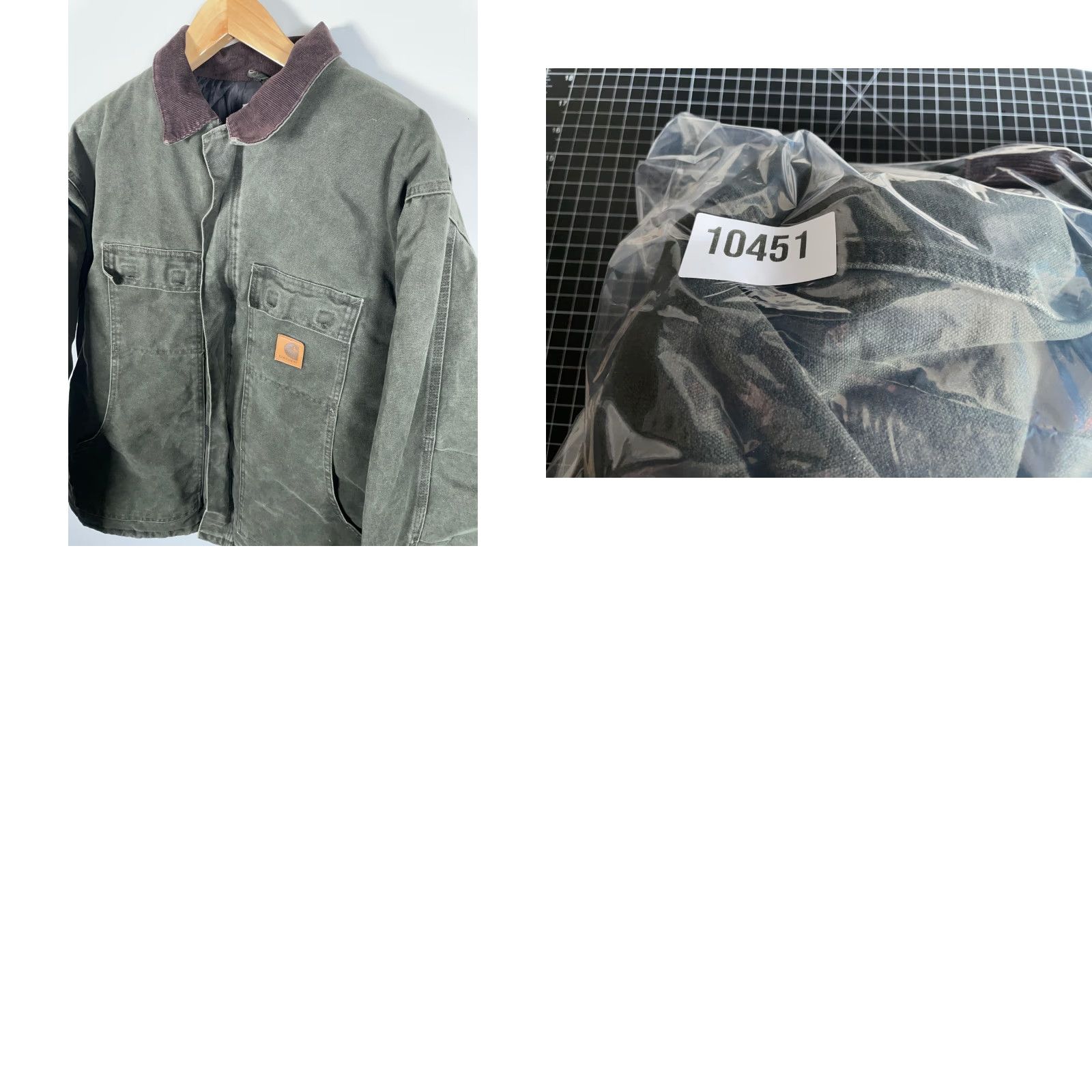 Carhartt VINTAGE Carhartt C26 Duck Canvas Jacket Mens 2XL Moss Green Quilted Lining Faded Bomber Jacket Casual Workwear 90s Grunge Retro Mens Size US XXL / EU 58 / 5 - 11 Thumbnail