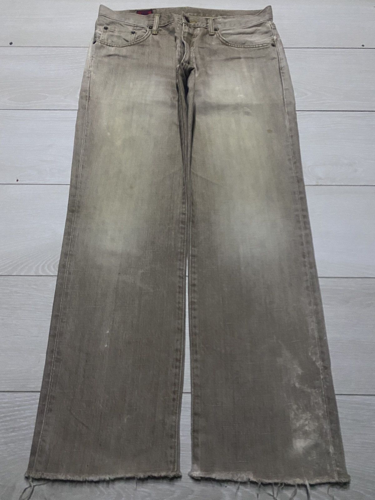 Junya Watanabe Vintage Edwin Faded Wash Distressed Baggy Jeans Size US 34 / EU 50 - 1 Thumbnail